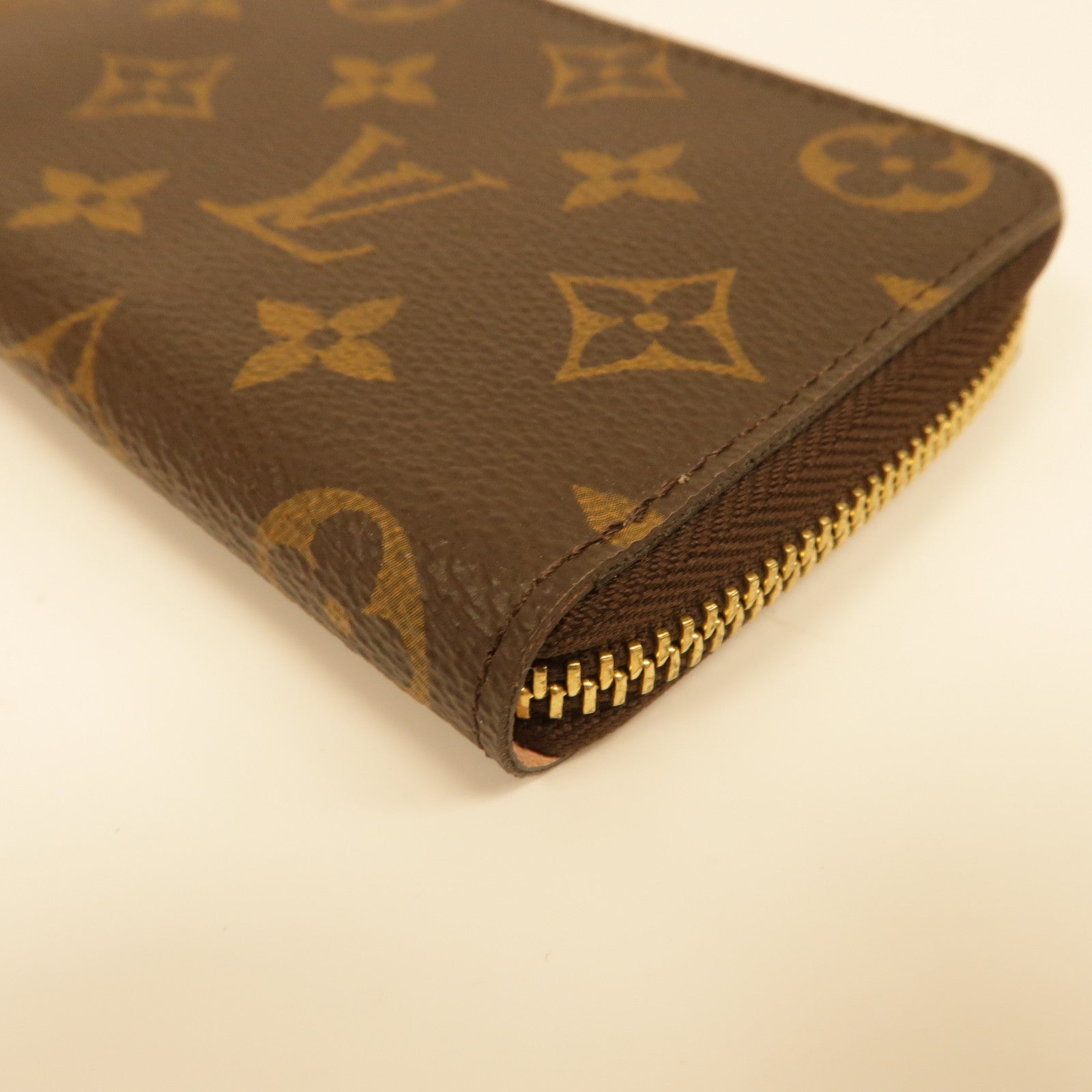 LOUIS VUITTON Monogram Clemence Wallet金扣長錢包啡色/粉紅色