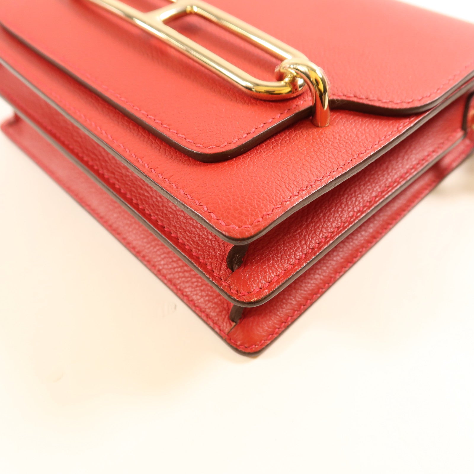 HERMES Evercolor皮革Mini Roulis金扣肩背袋