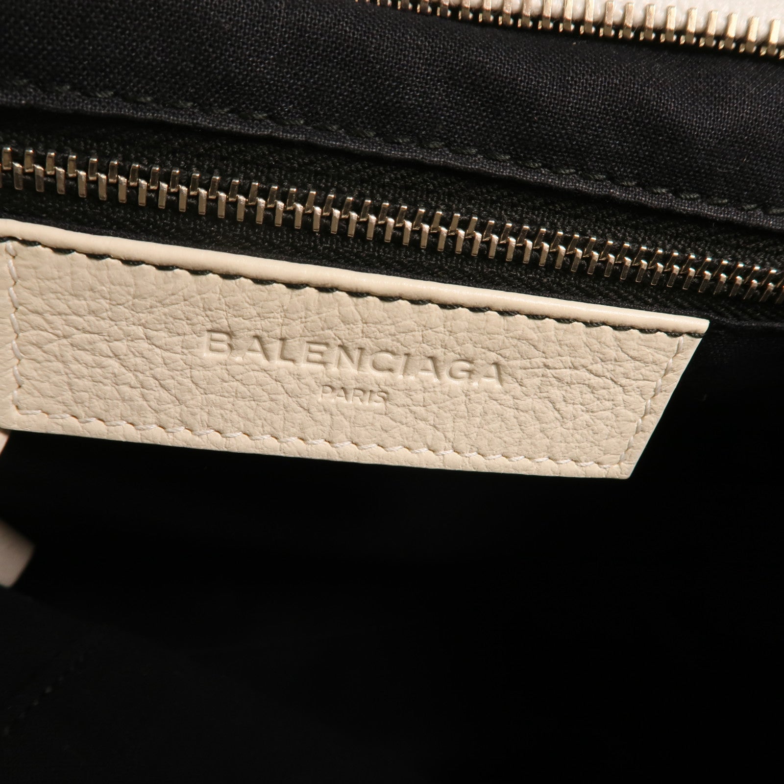BALENCIAGA 牛皮皮革Tote Bag銀扣肩背袋