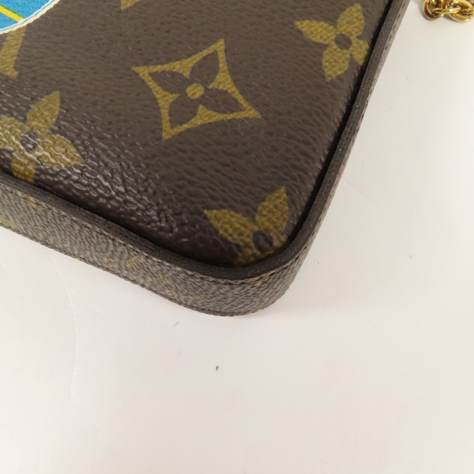 LOUIS VUITTON Monogram Pochette Felicie金扣鏈帶肩背袋