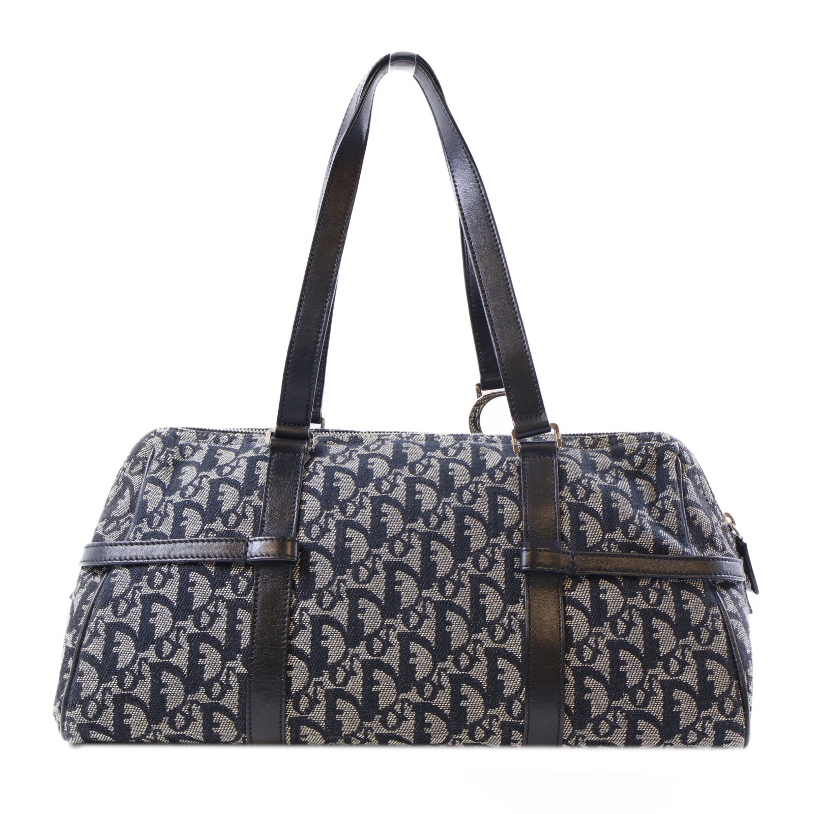 Dior 帆布Hand Bag銀扣手挽袋黑色