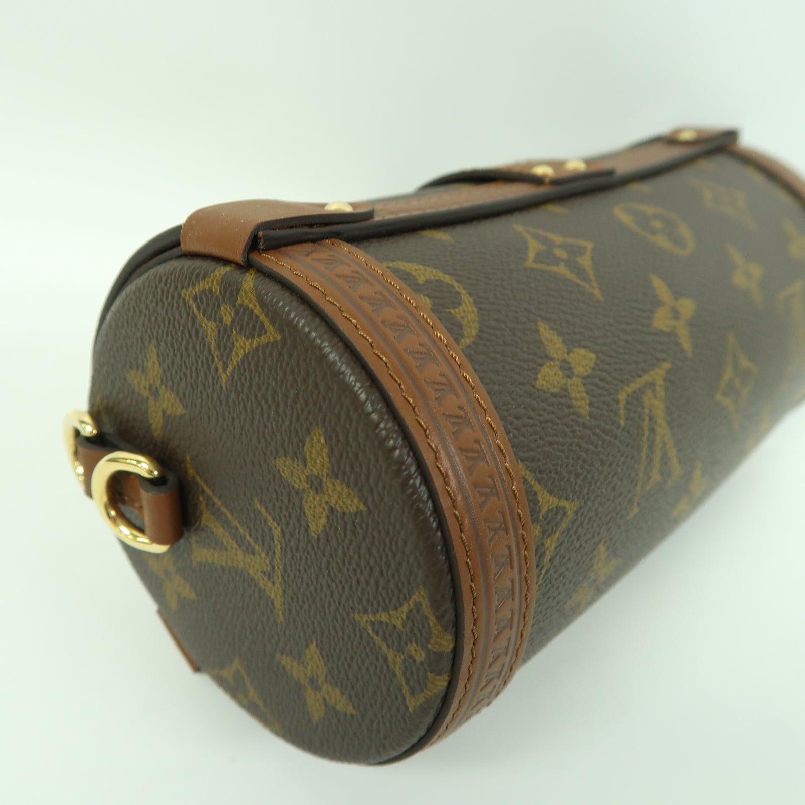 LOUIS VUITTON Monogram Papillon Trunk金扣手挽肩背兩用袋棕色