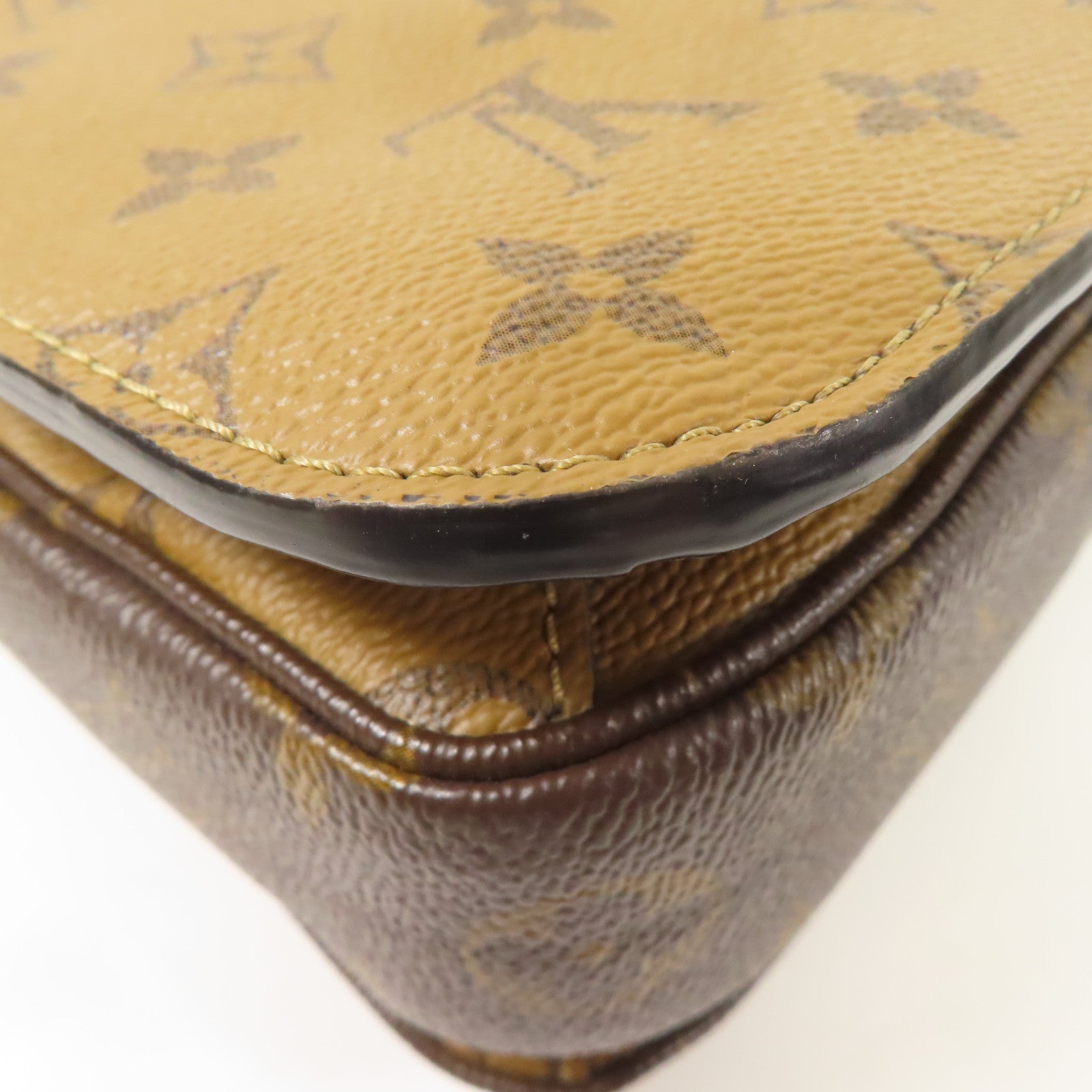 LOUIS VUITTON Monogram Reverse Pochette Metis金扣手挽肩背兩用袋