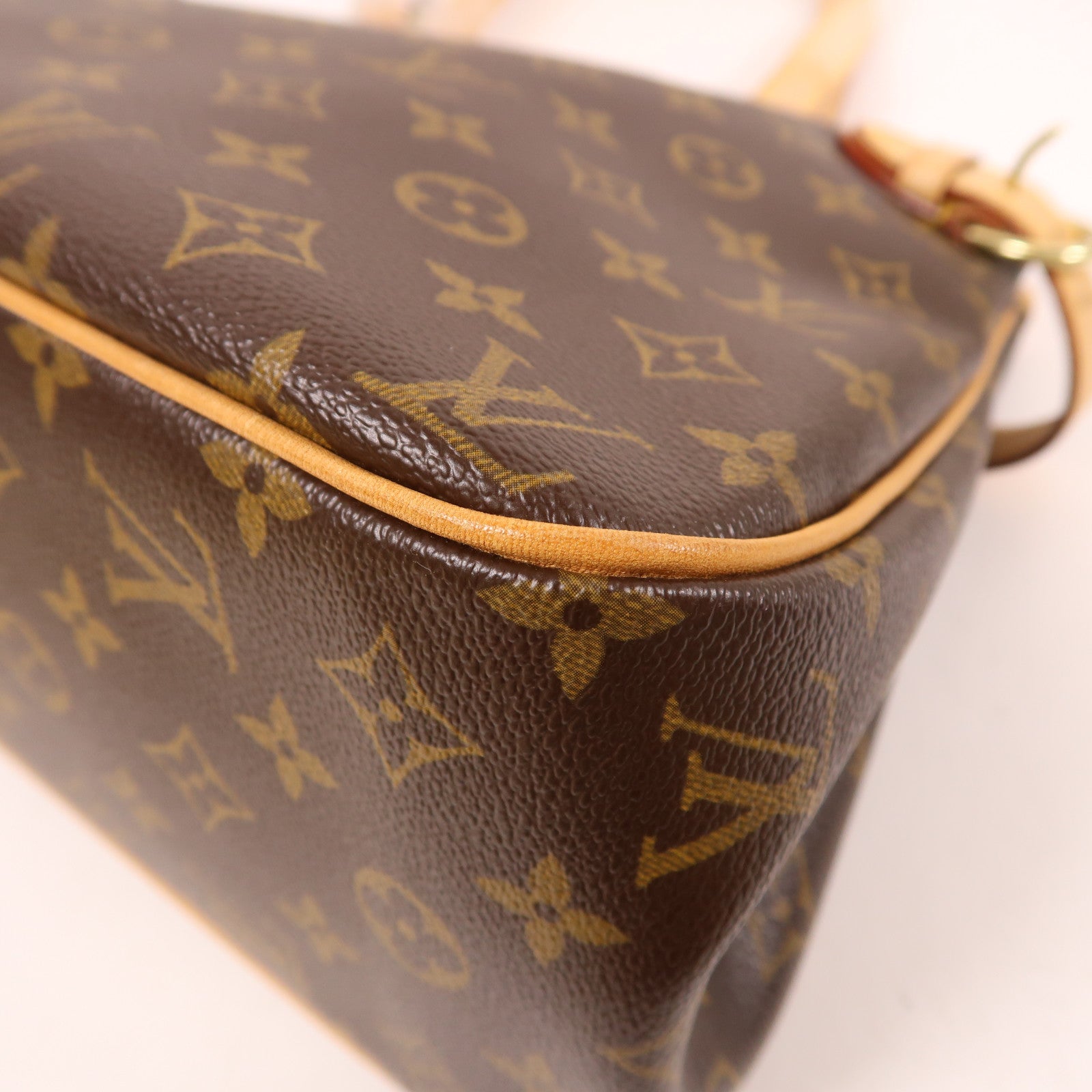 LOUIS VUITTON Monogram Batignolles Horizontal金扣肩背袋棕色