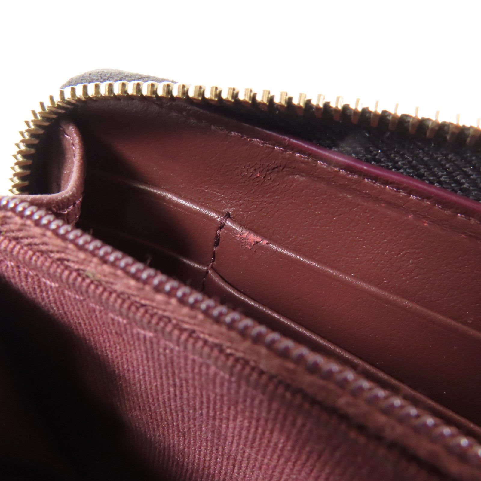 CHANEL 牛皮皮革Zipper Long Wallet金扣長錢包