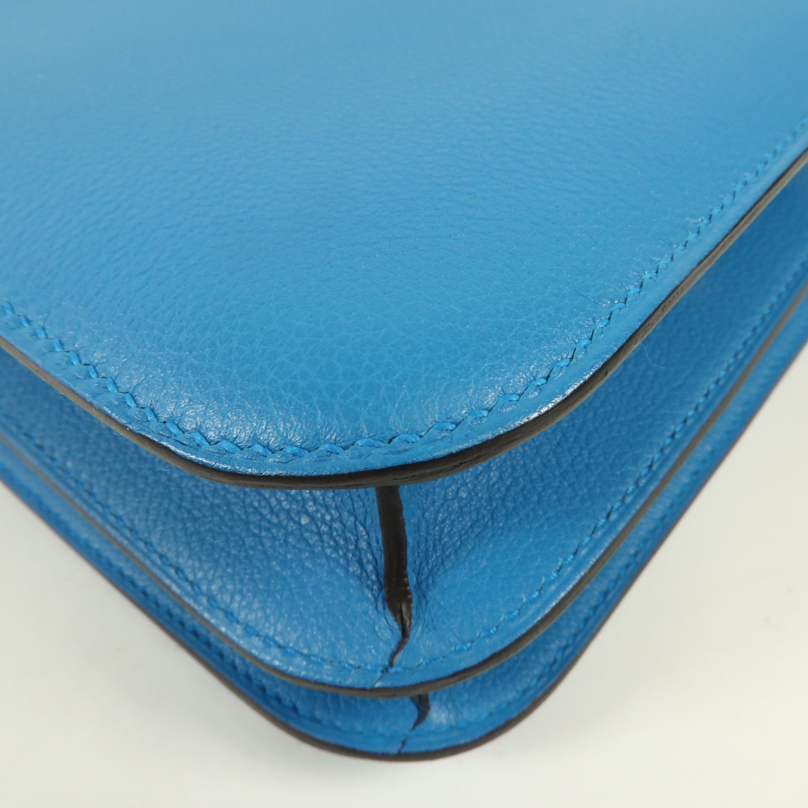 HERMES Evercolor皮革Constance 24銀扣肩背袋