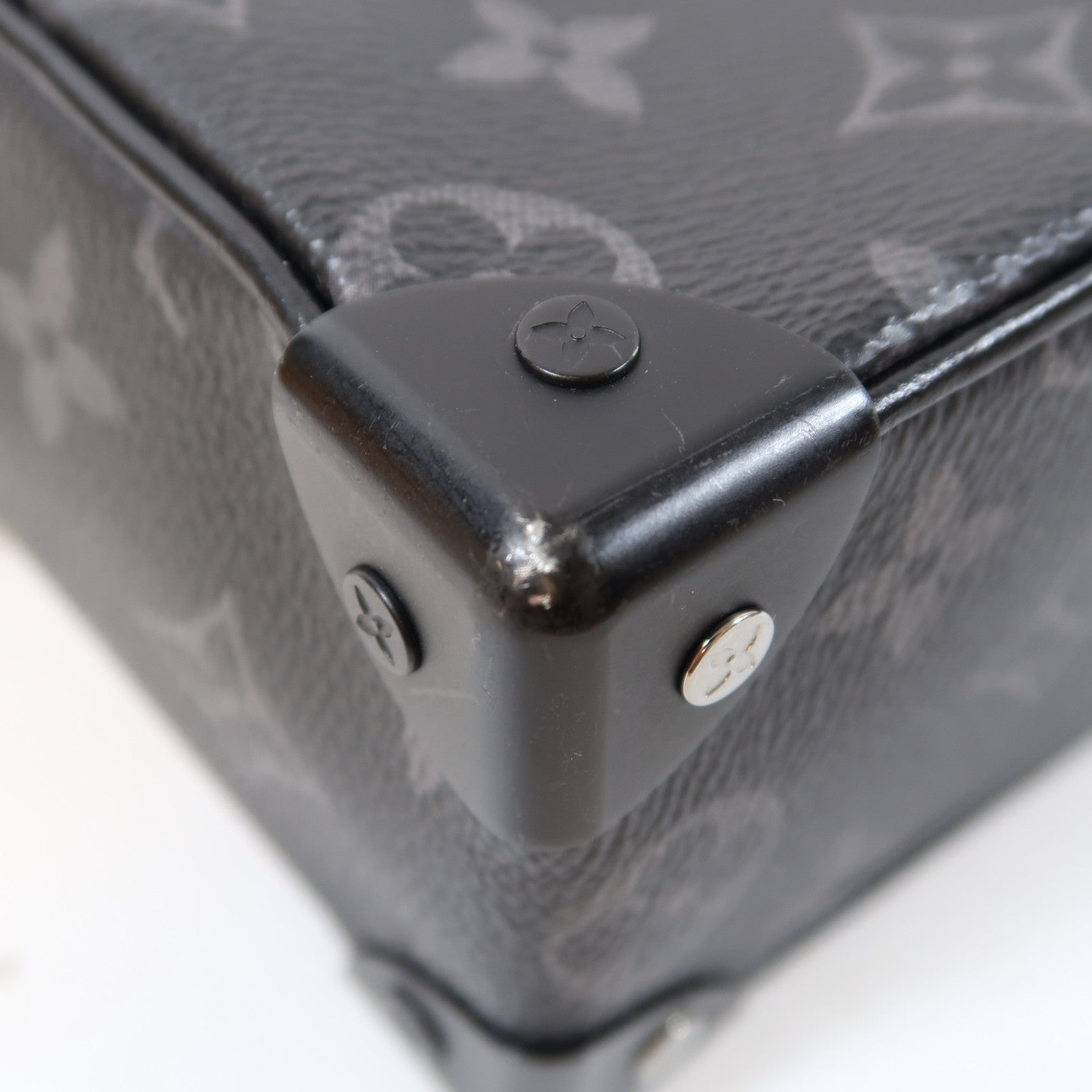 LOUIS VUITTON Monogram Eclipse Mini Soft Trunk肩背袋黑色
