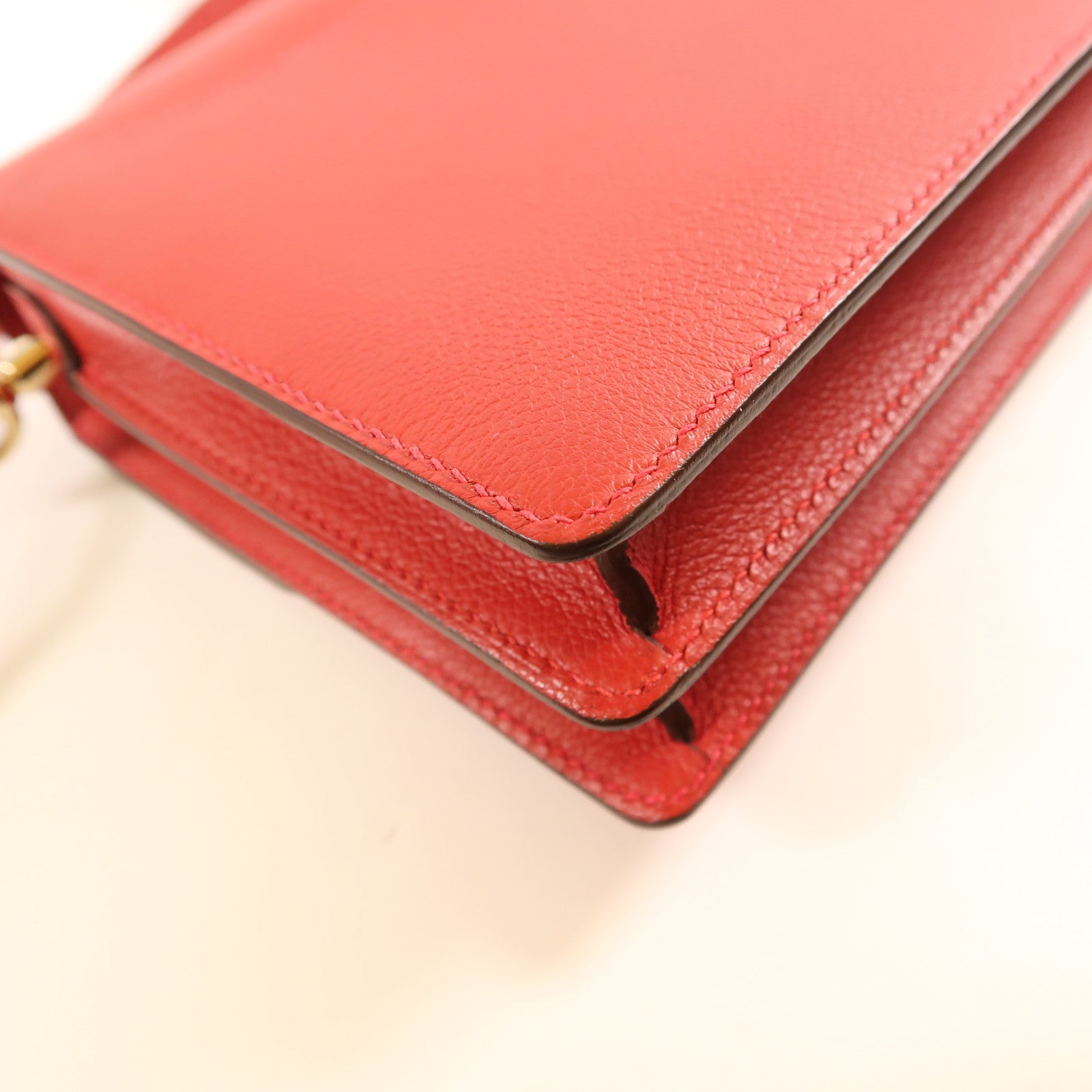 HERMES Evercolor皮革Mini Roulis金扣肩背袋