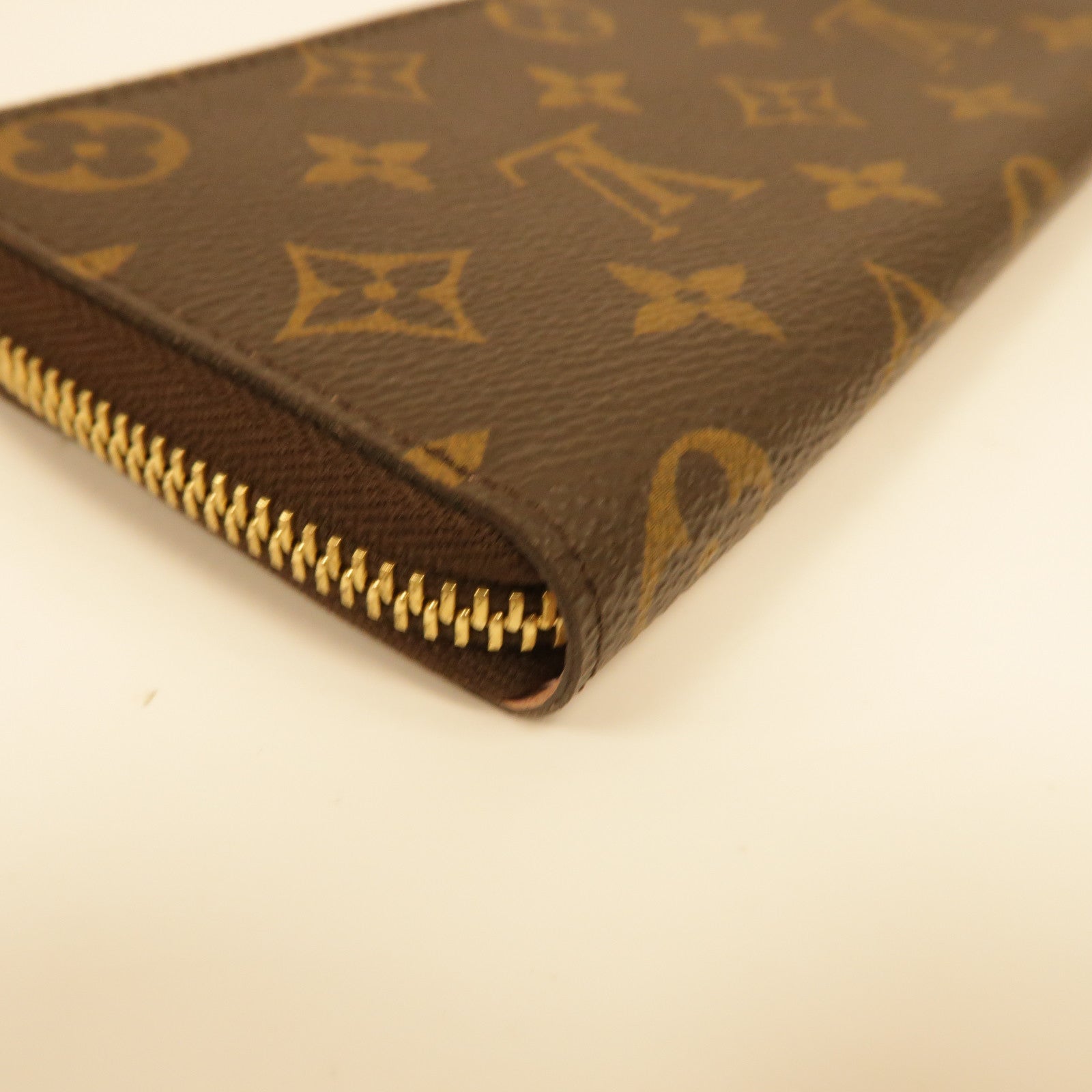 LOUIS VUITTON Monogram Clemence Wallet金扣長錢包啡色/粉紅色
