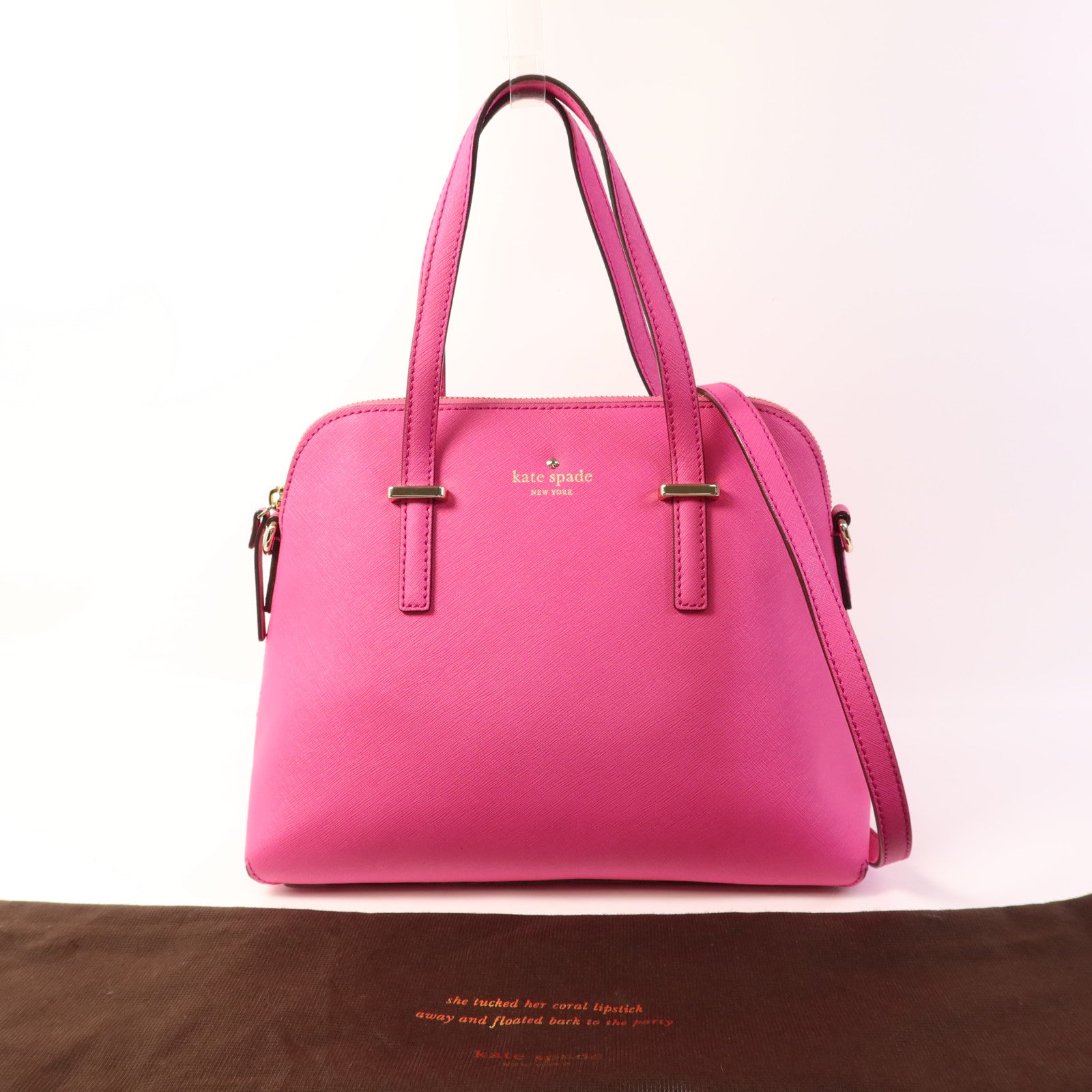 Kate Spade 皮革2 Way Shoulder金扣手挽肩背兩用袋