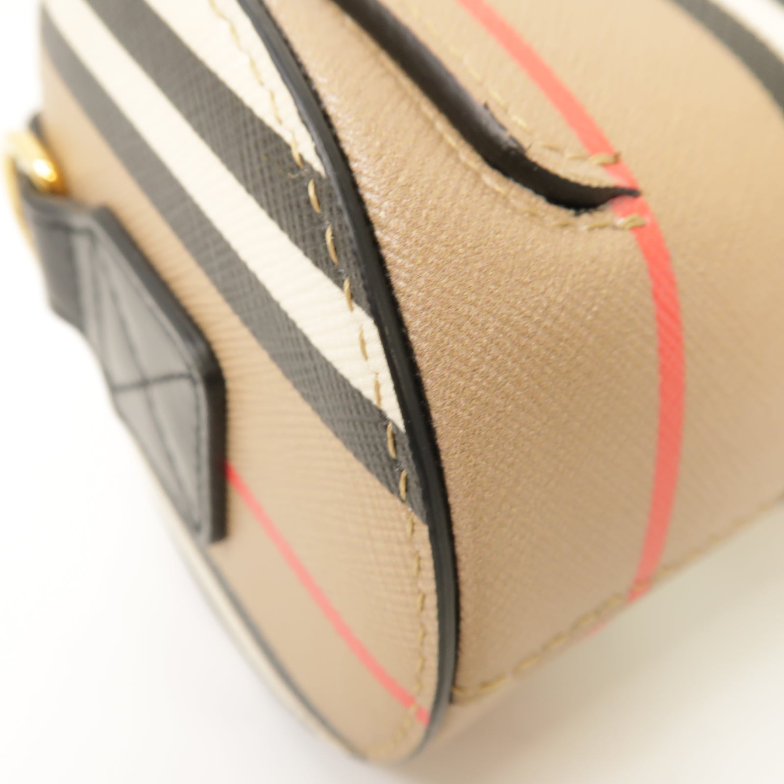 BURBERRY 塗層帆布2way Shoulder Bag金扣手挽肩背兩用袋米色