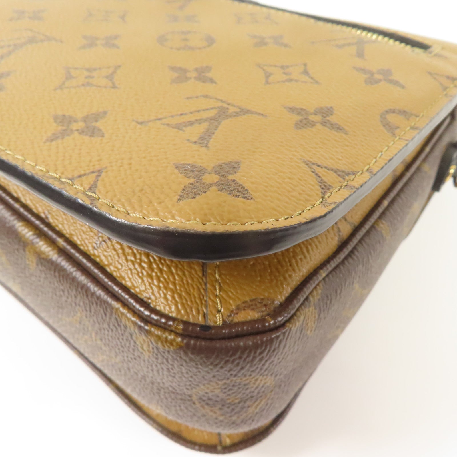 LOUIS VUITTON Monogram Reverse Pochette Metis金扣手挽肩背兩用袋