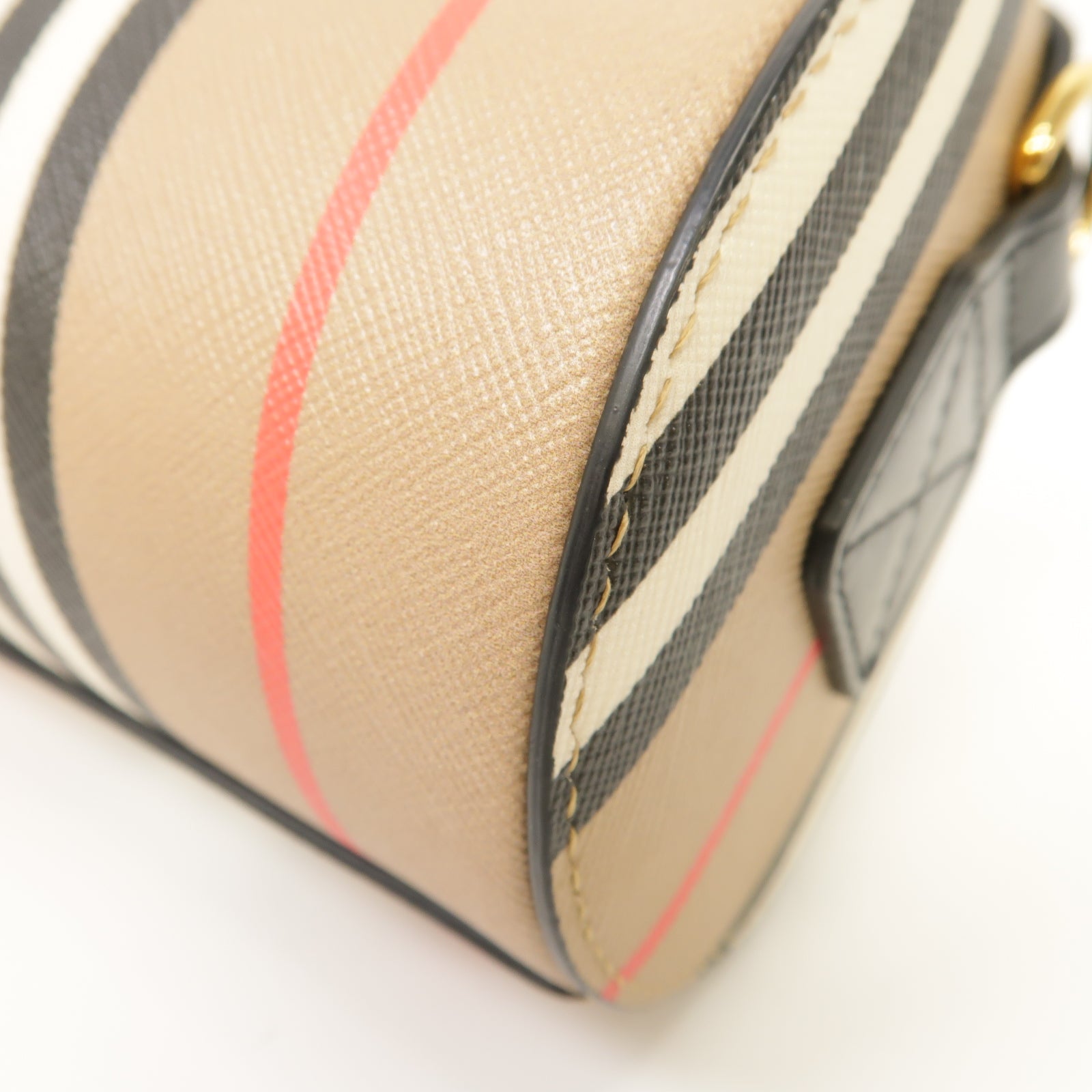 BURBERRY 塗層帆布2way Shoulder Bag金扣手挽肩背兩用袋米色