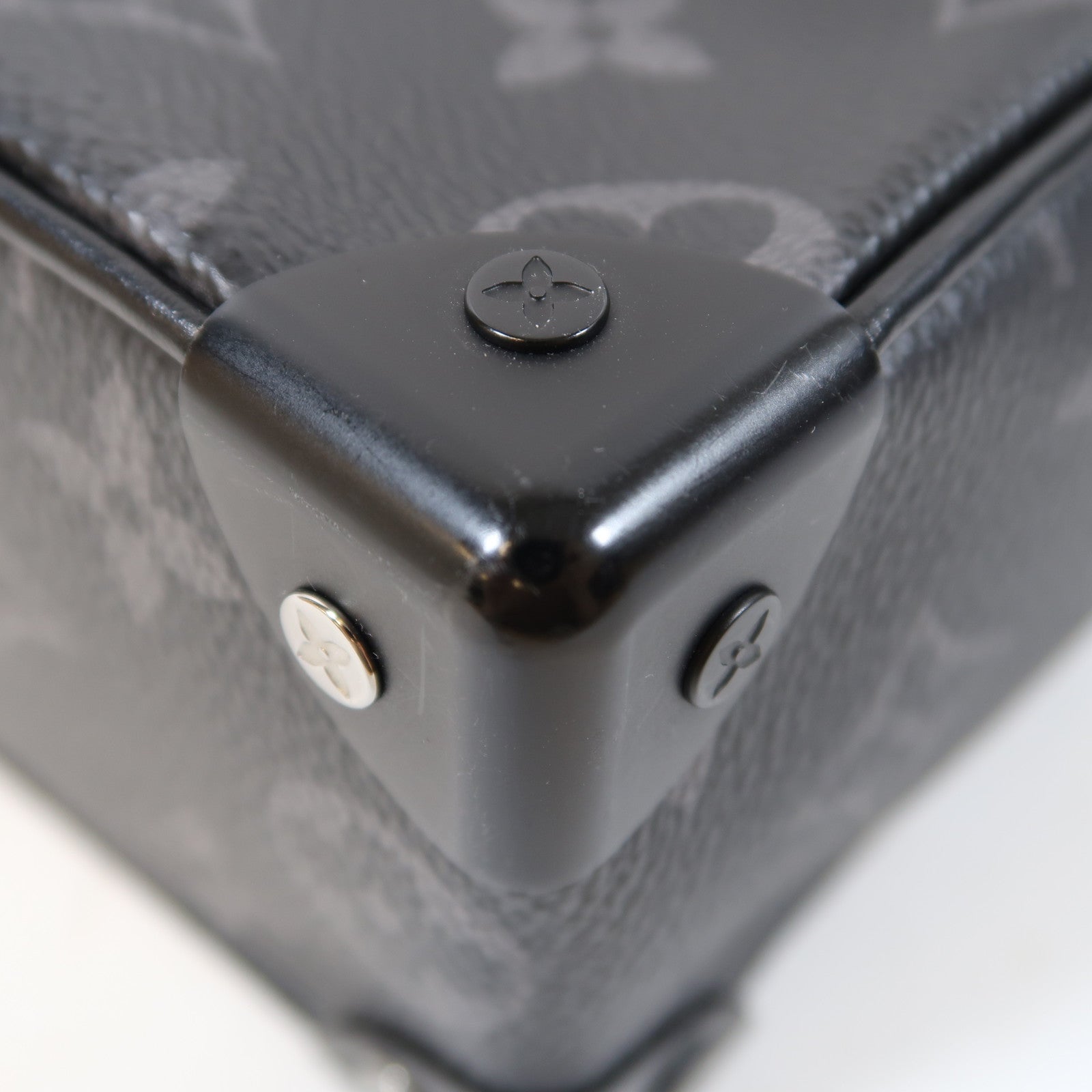 LOUIS VUITTON Monogram Eclipse Mini Soft Trunk肩背袋黑色