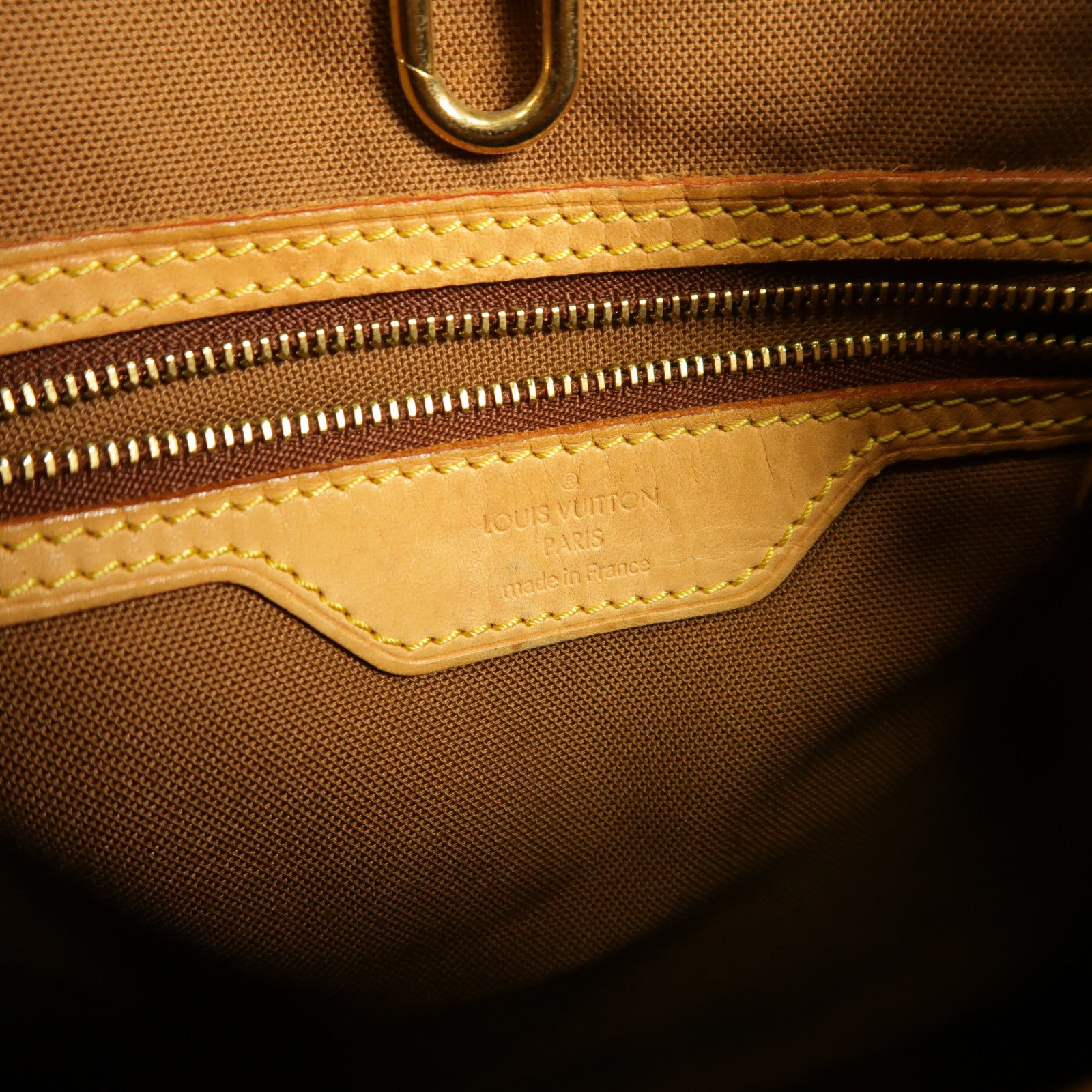 LOUIS VUITTON Monogram Batignolles金扣肩背袋棕色