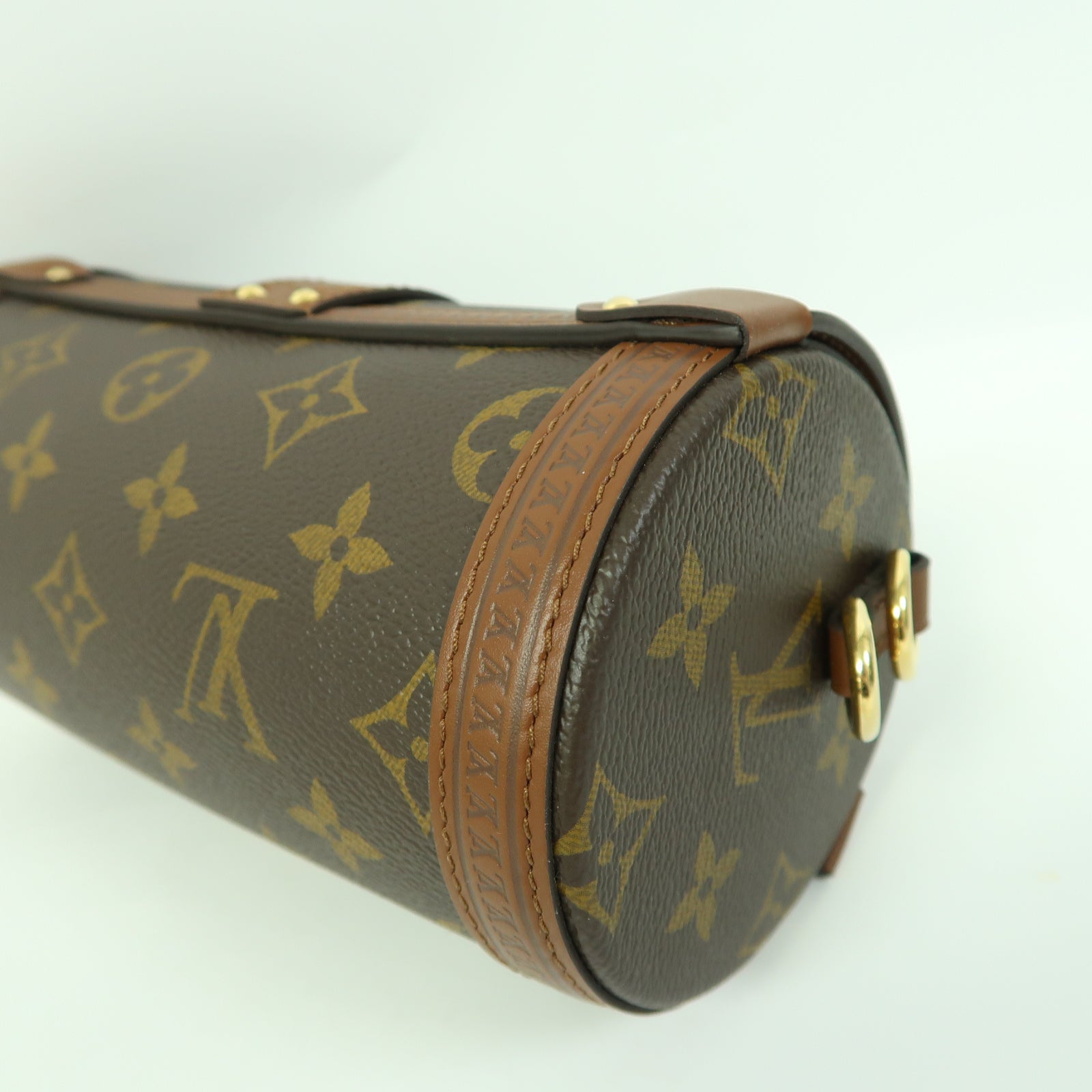 LOUIS VUITTON Monogram Papillon Trunk金扣手挽肩背兩用袋棕色