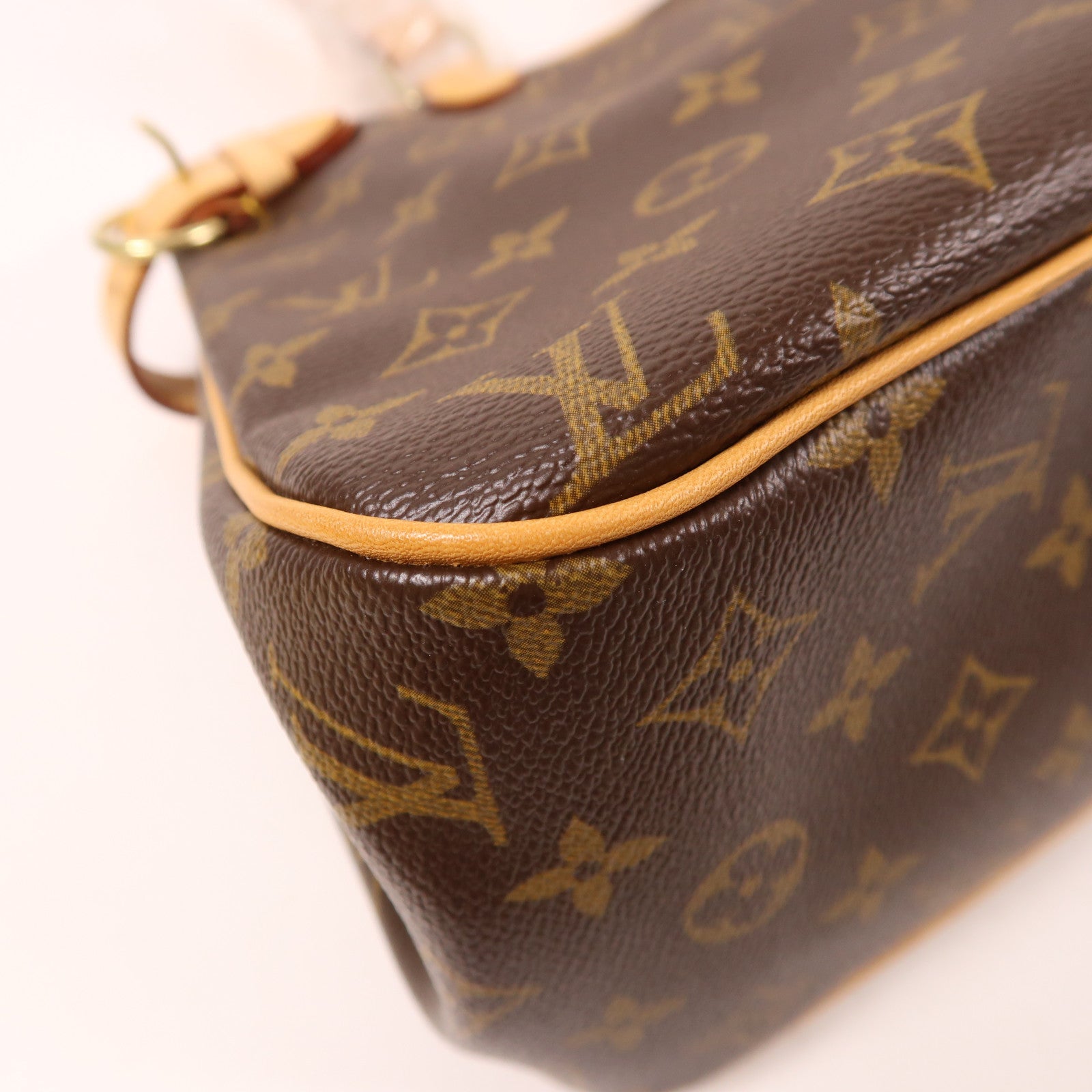 LOUIS VUITTON Monogram Batignolles Horizontal金扣肩背袋棕色