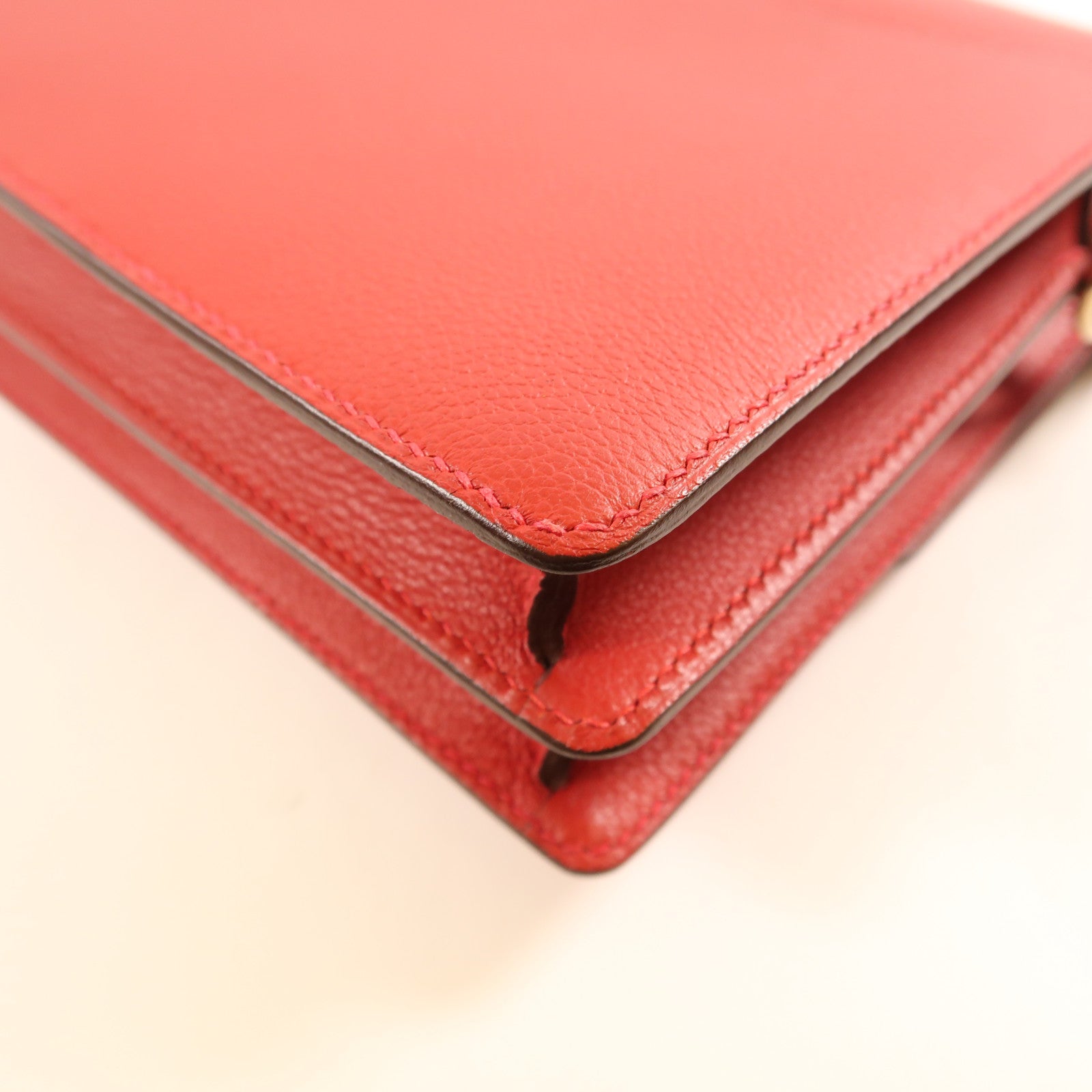 HERMES Evercolor皮革Mini Roulis金扣肩背袋