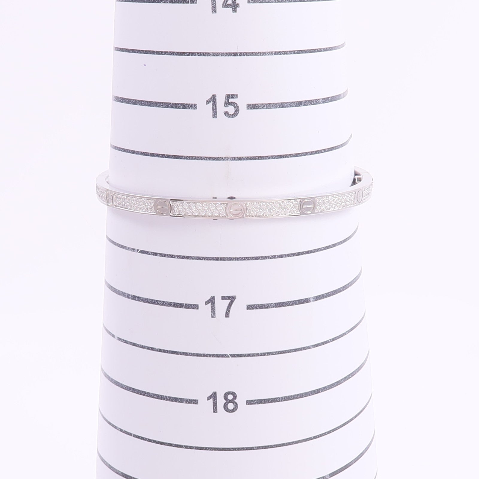 CARTIER 【激減優惠】18K白金Love Bracelet Full Diamonds Small Model鑽石手鐲