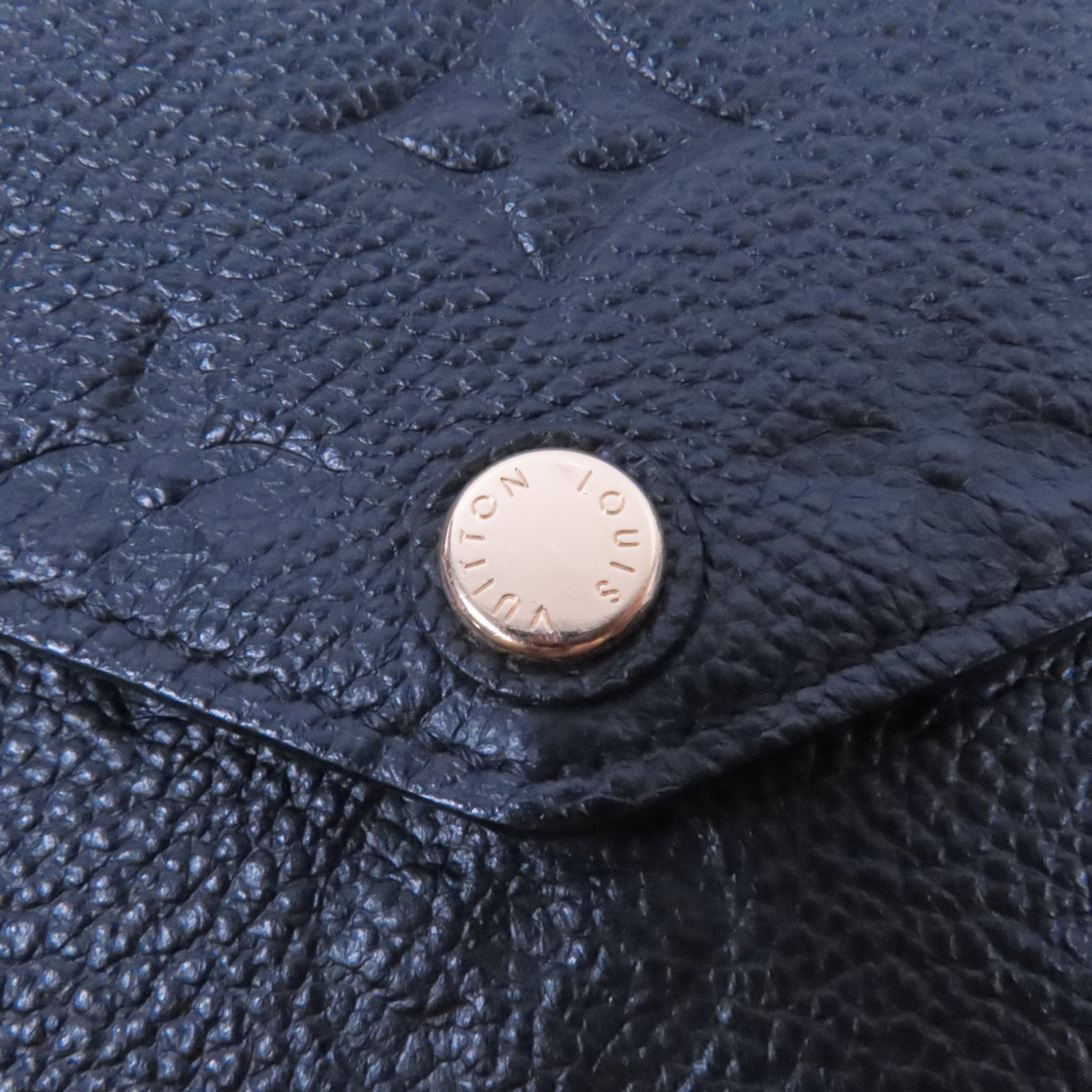 LOUIS VUITTON Mnogram Empreinte Felicie Pochette金扣鏈帶肩背袋黑色