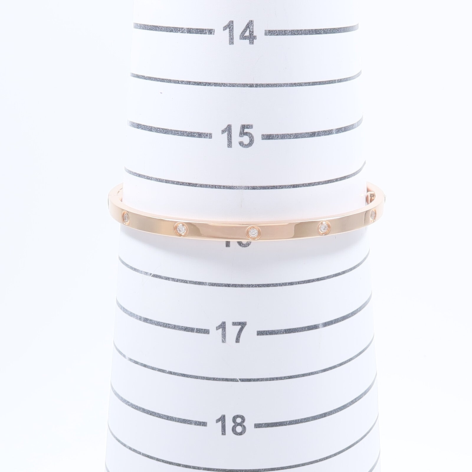 CARTIER 18K玫瑰金Love Bracelet Small Model 10 Diamonds鑽石手鐲