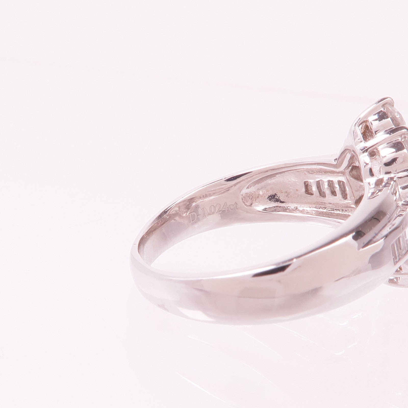 JEWELRY PT900鉑金/18K黃金Diamond Ring鑽石戒指US#6.75