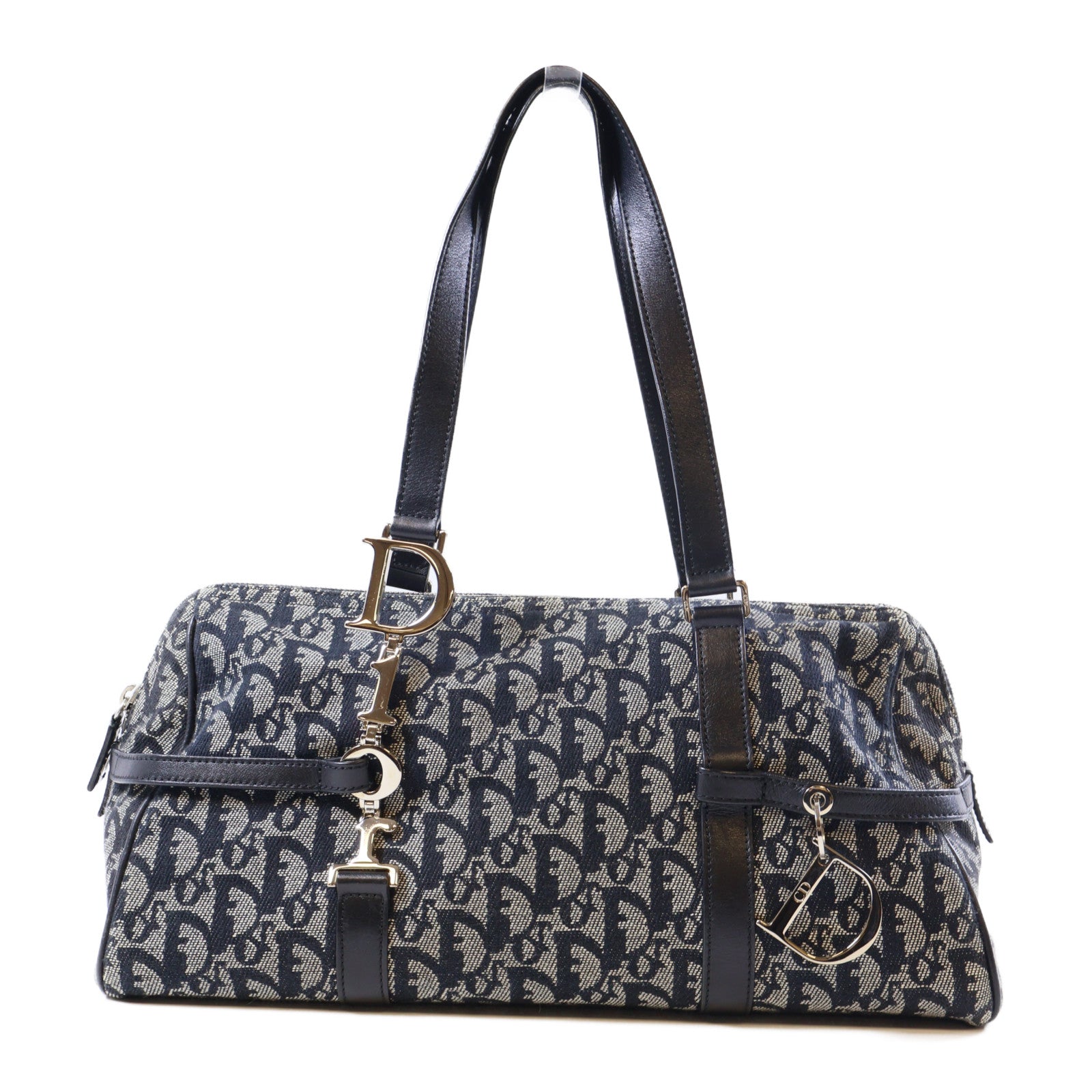 Dior 帆布Hand Bag銀扣手挽袋黑色