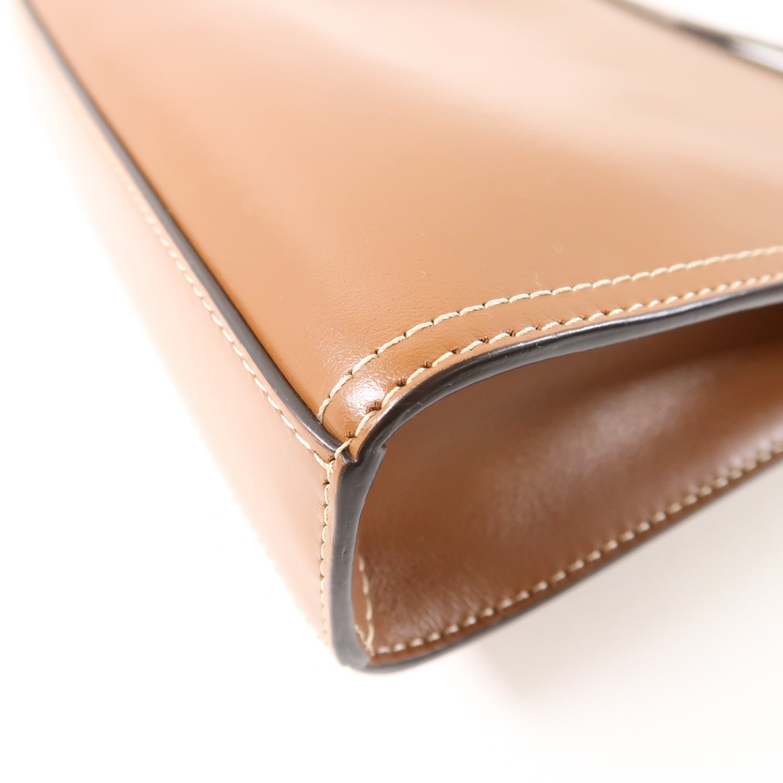 BURBERRY 牛皮皮革Mini Pocket Bag金扣手挽肩背兩用袋啡色
