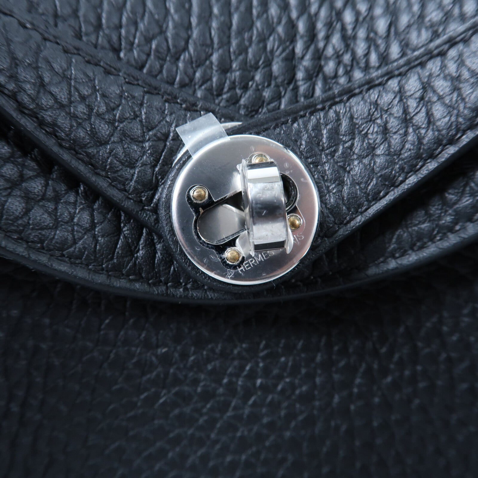 HERMES Clemence皮革Mini Lindy手挽肩背兩用袋Noir