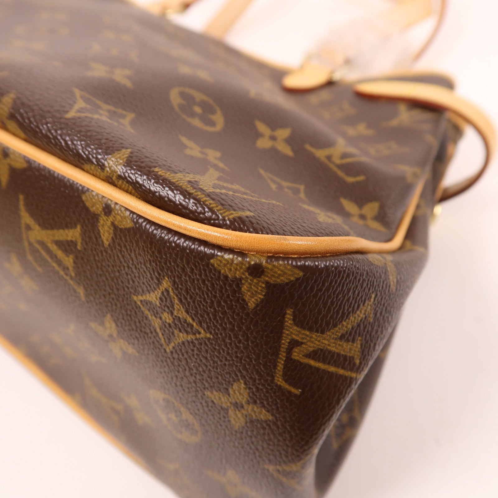 LOUIS VUITTON Monogram Batignolles Horizontal金扣肩背袋棕色