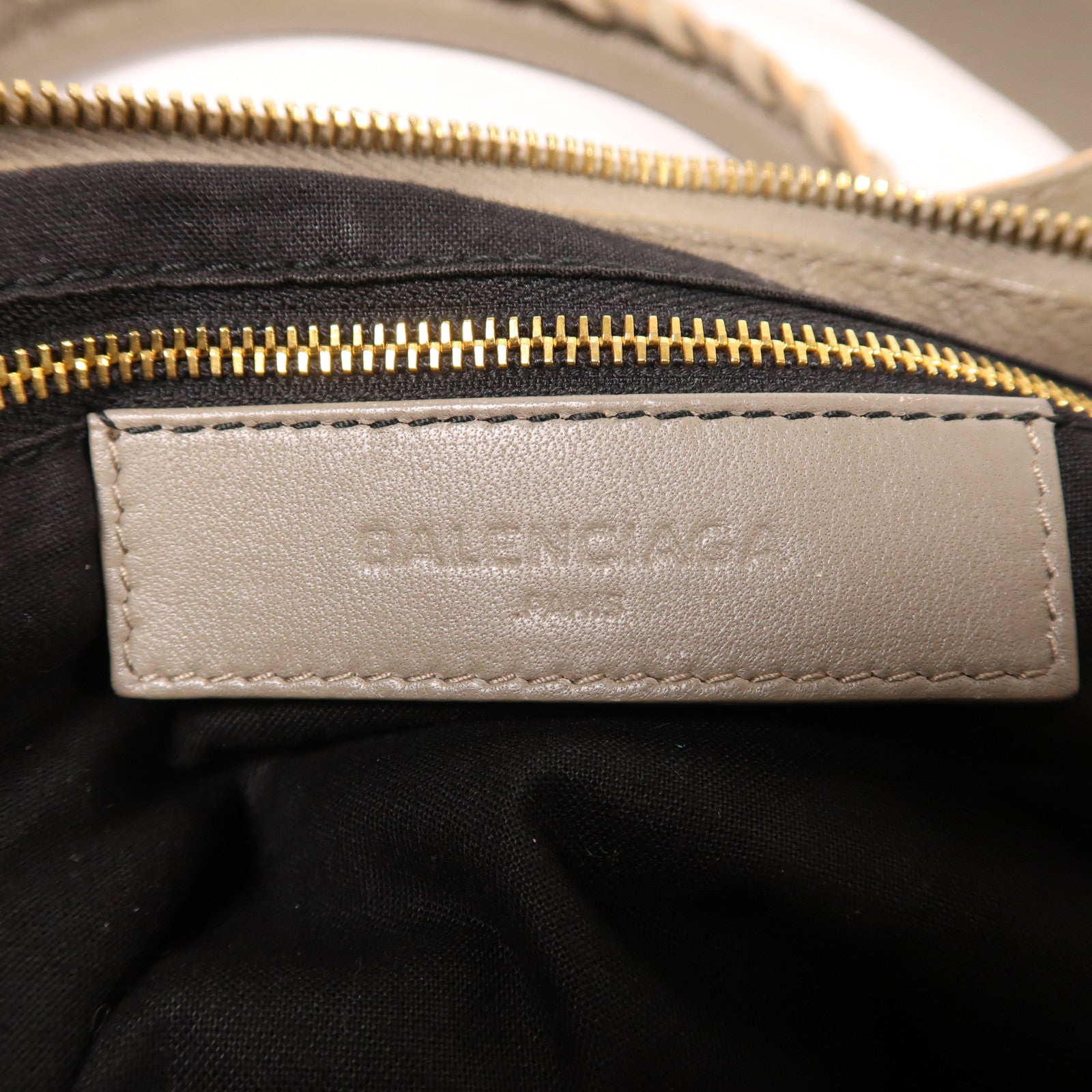 BALENCIAGA 牛皮皮革City金扣手挽肩背兩用袋灰色