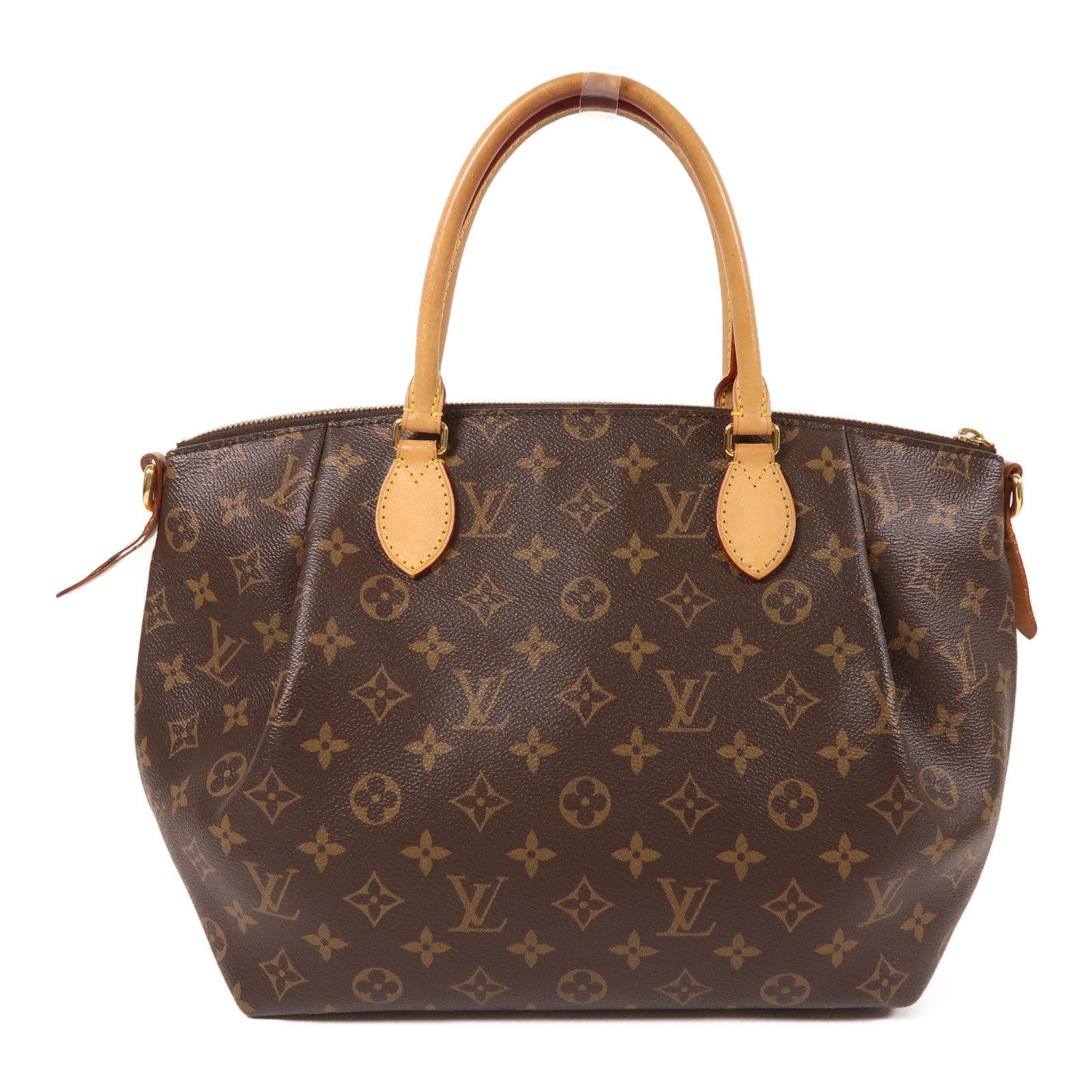 LOUIS VUITTON Monogram Turenne MM金扣手挽肩背兩用袋棕色