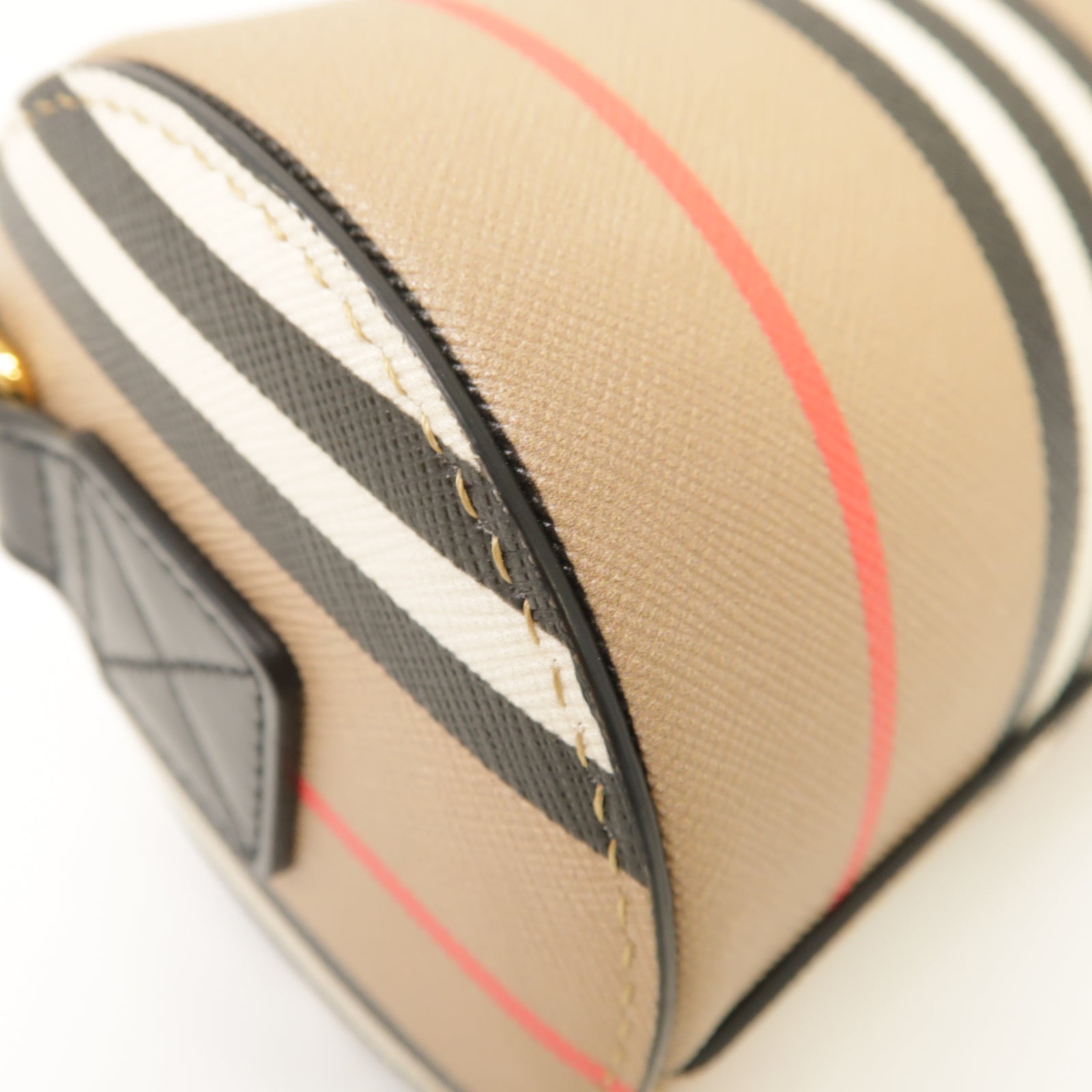 BURBERRY 塗層帆布2way Shoulder Bag金扣手挽肩背兩用袋米色
