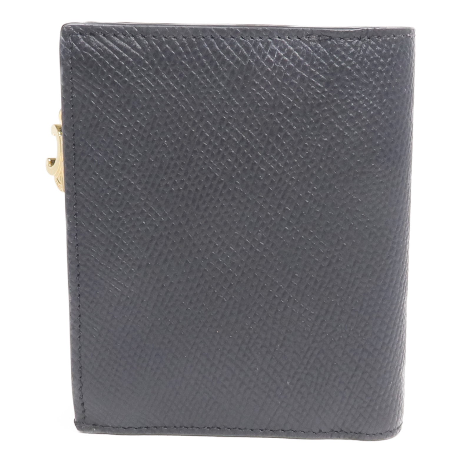 CELINE 牛皮皮革Triomphe Compact Wallet金扣錢包