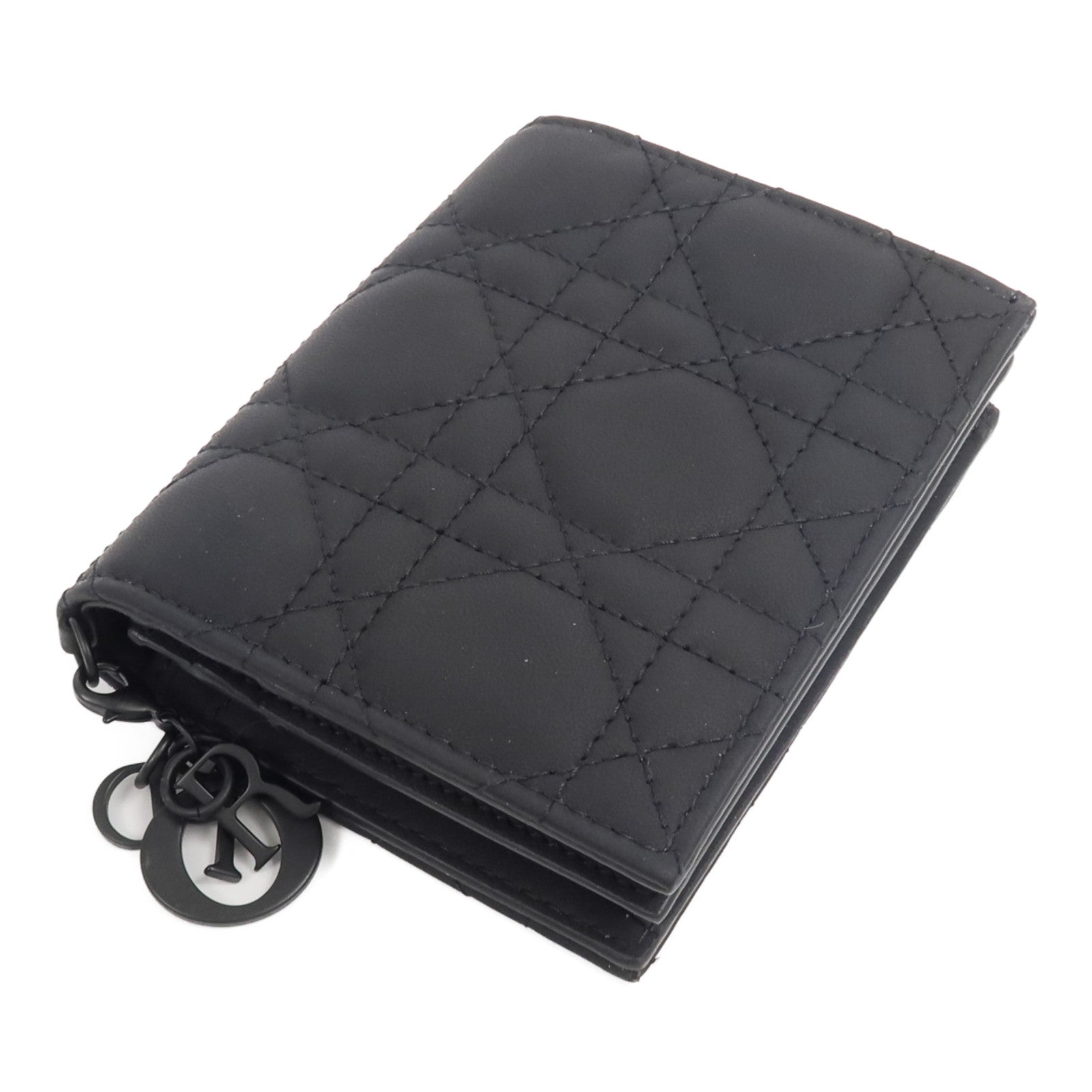 Dior 羊皮皮革Mini Lady Dior Gardenia Wallet錢包