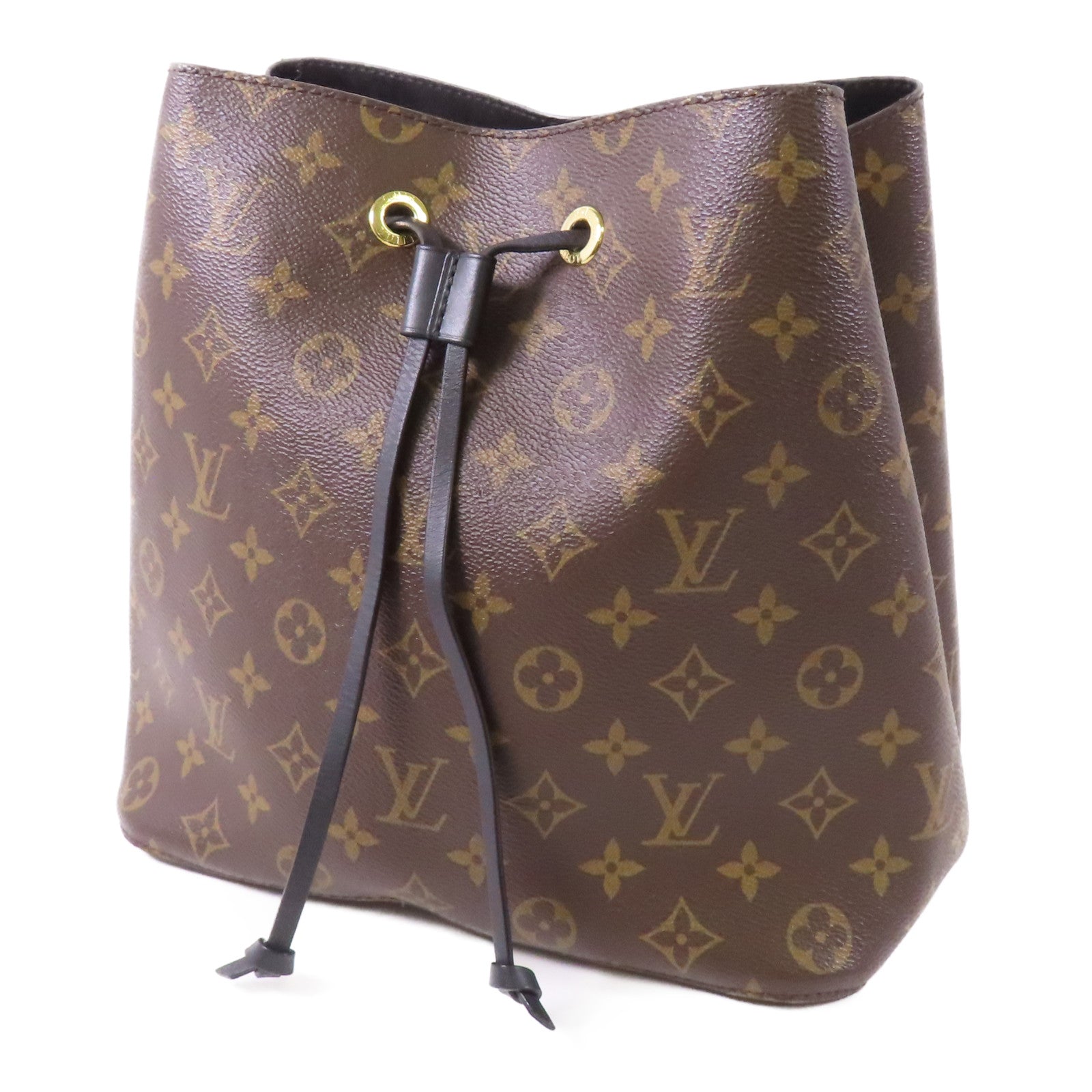 LOUIS VUITTON LV GHW Neo Noe MM Shoulder Handbag M44020 Monogram Brown