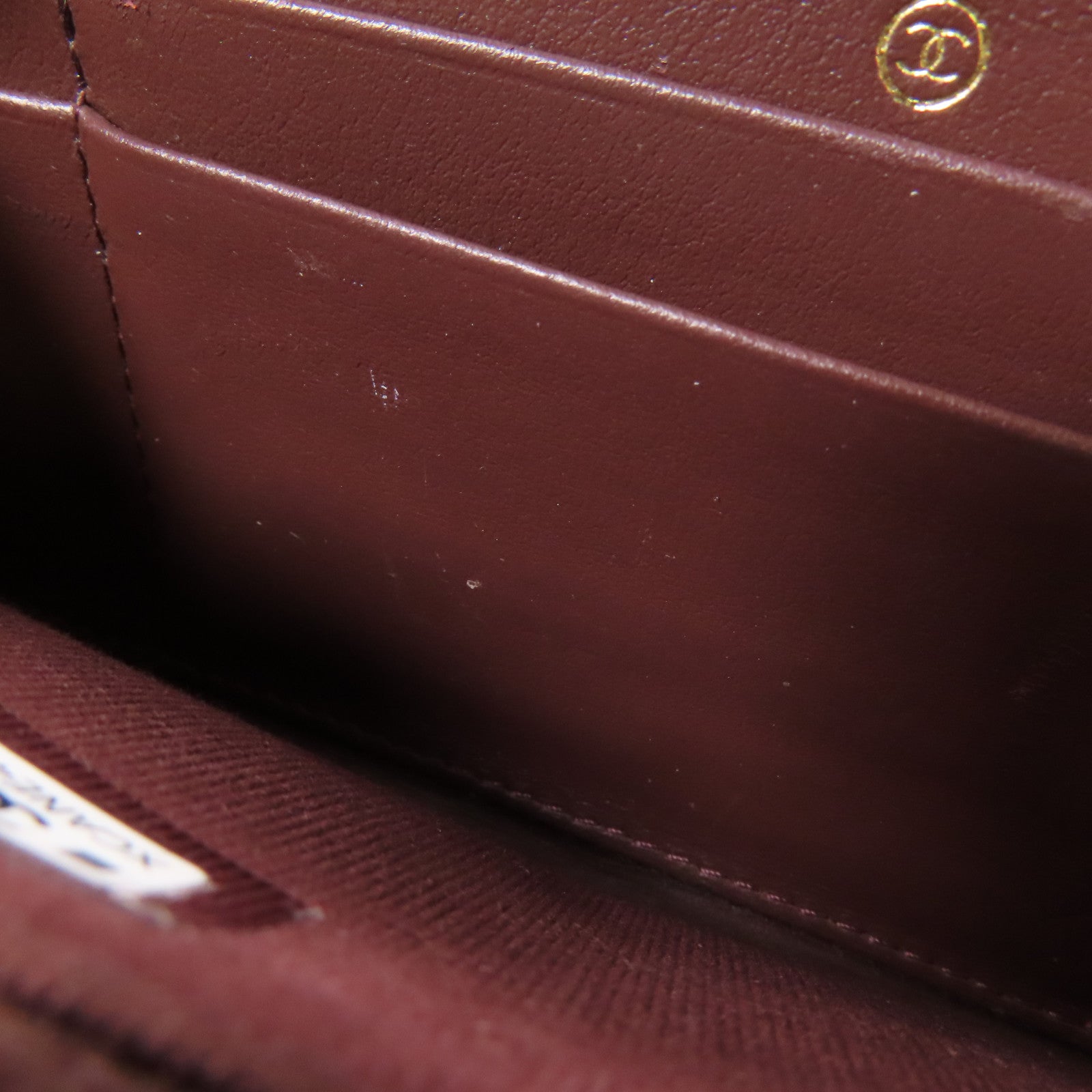 CHANEL 牛皮皮革Zipper Long Wallet金扣長錢包