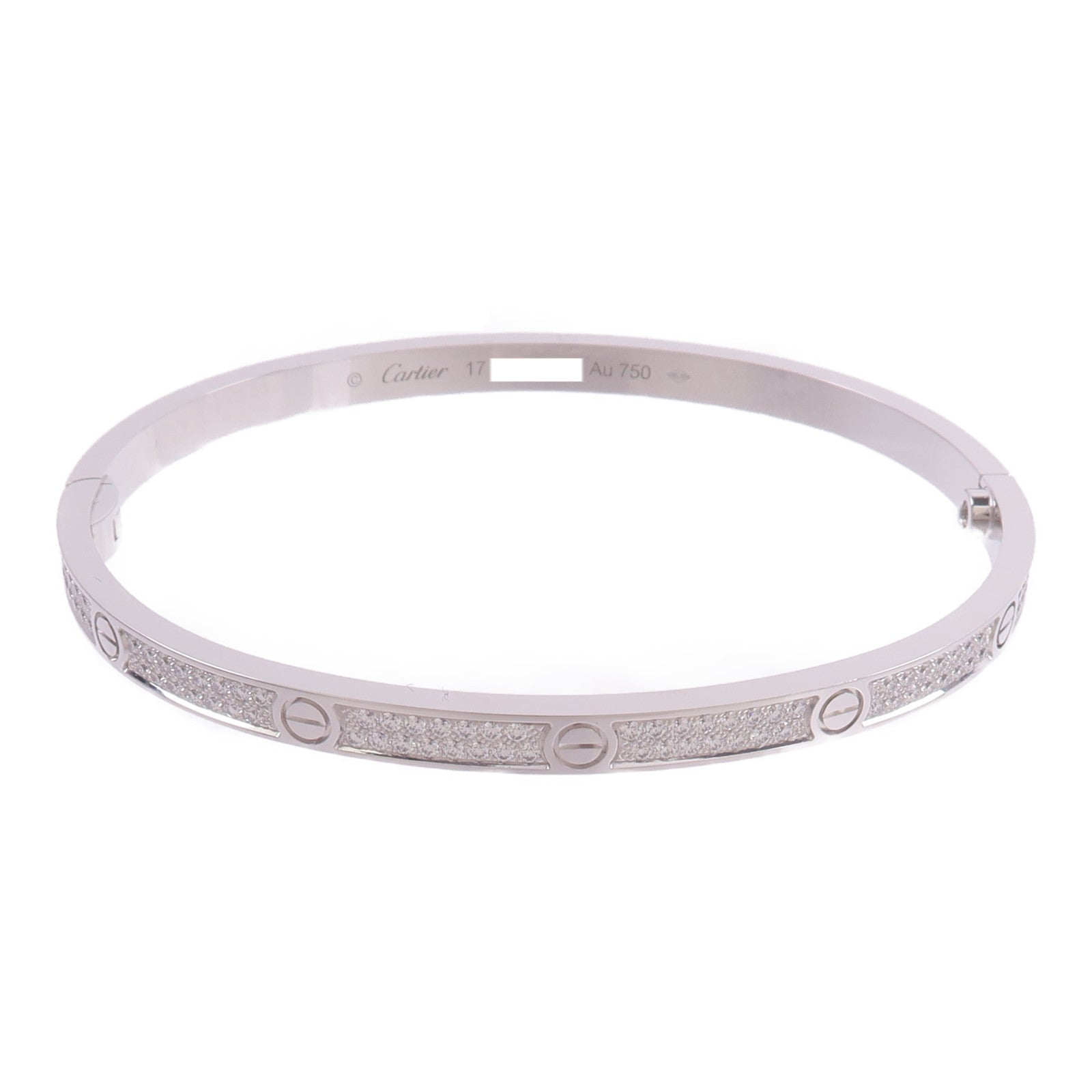 CARTIER 【激減優惠】18K白金Love Bracelet Full Diamonds Small Model鑽石手鐲