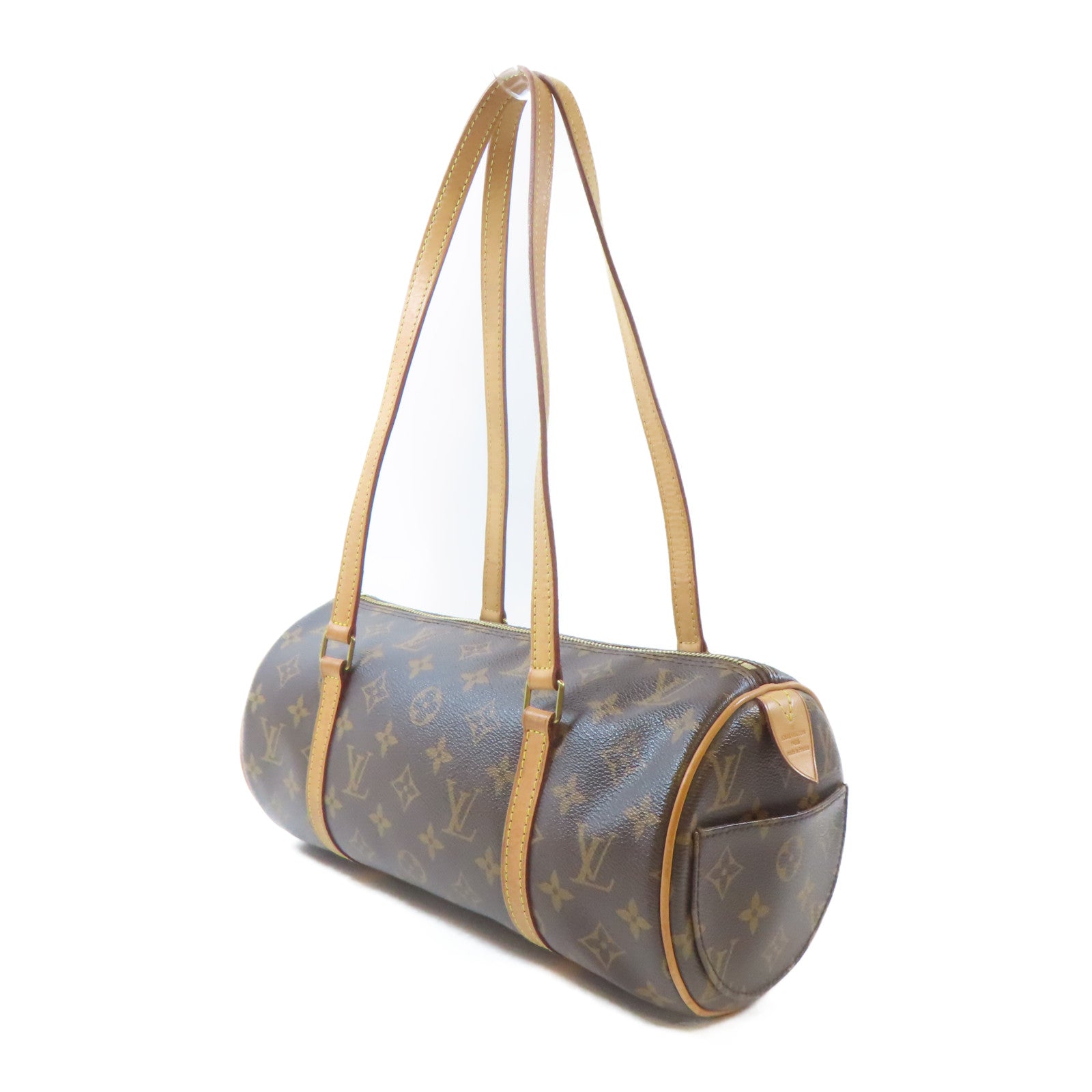 LOUIS VUITTON Monogram Papillon金扣肩背袋啡色