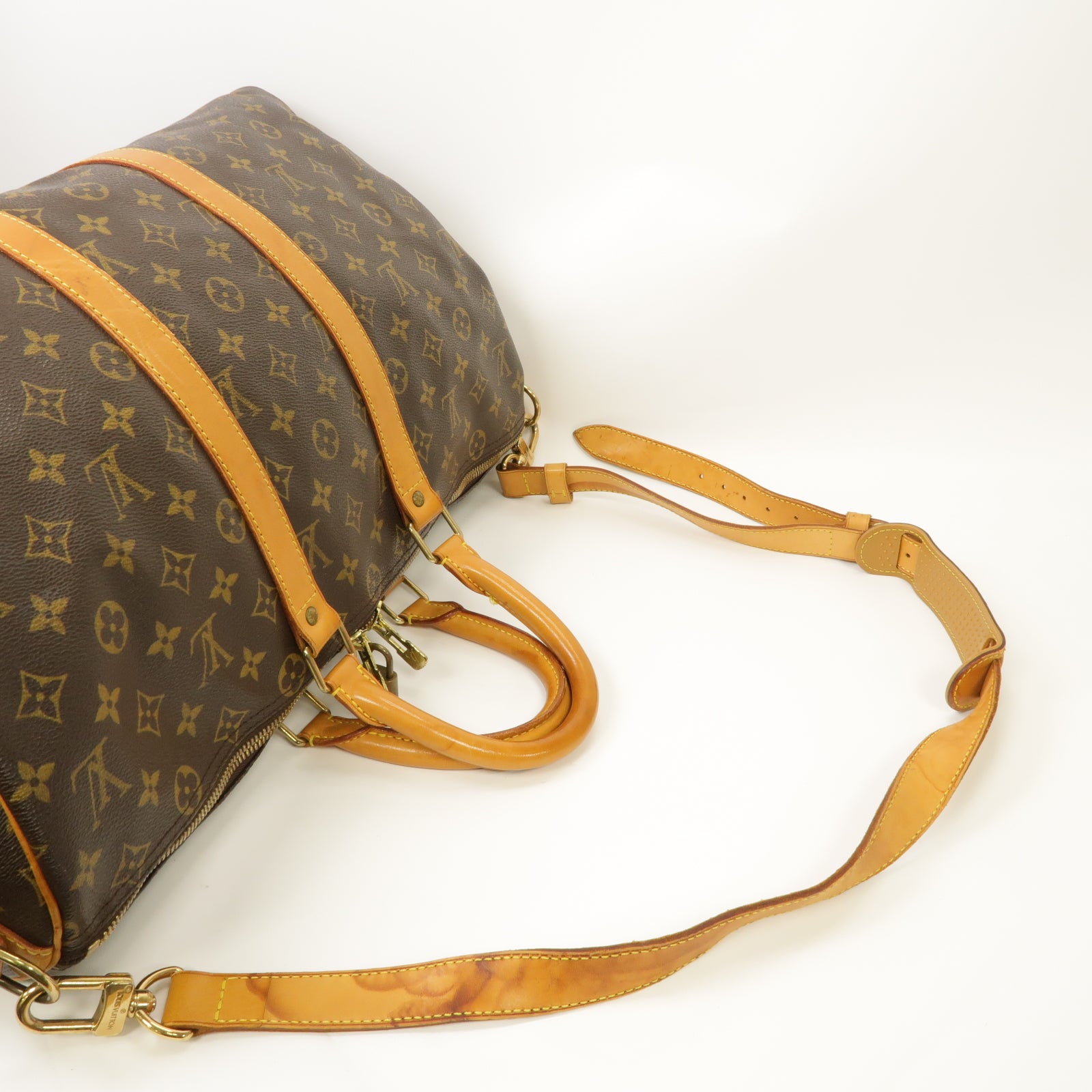 LOUIS VUITTON 【激減優惠】Monogram Keepall Bandouliere 45金扣手挽肩背兩用袋棕色