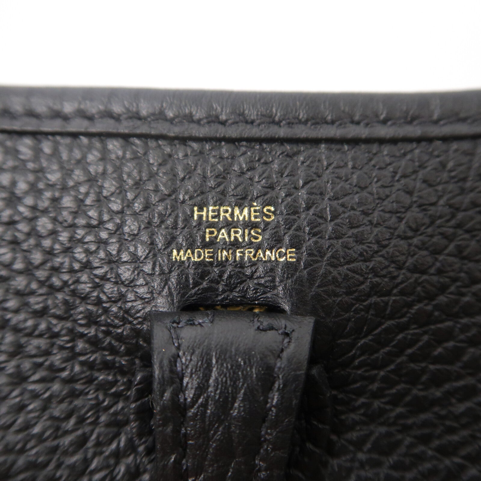 HERMES Clemence皮革Evelyne TPM肩背袋Noir