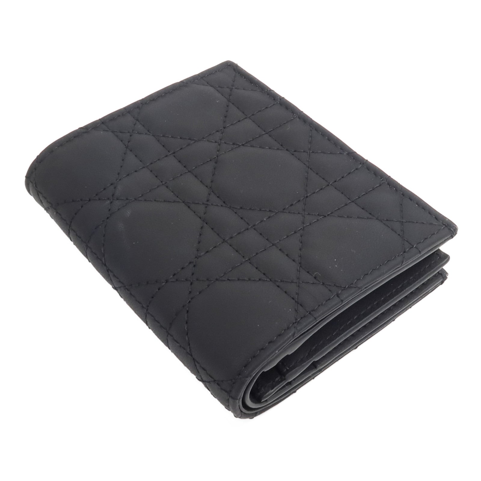 Dior 羊皮皮革Mini Lady Dior Gardenia Wallet錢包