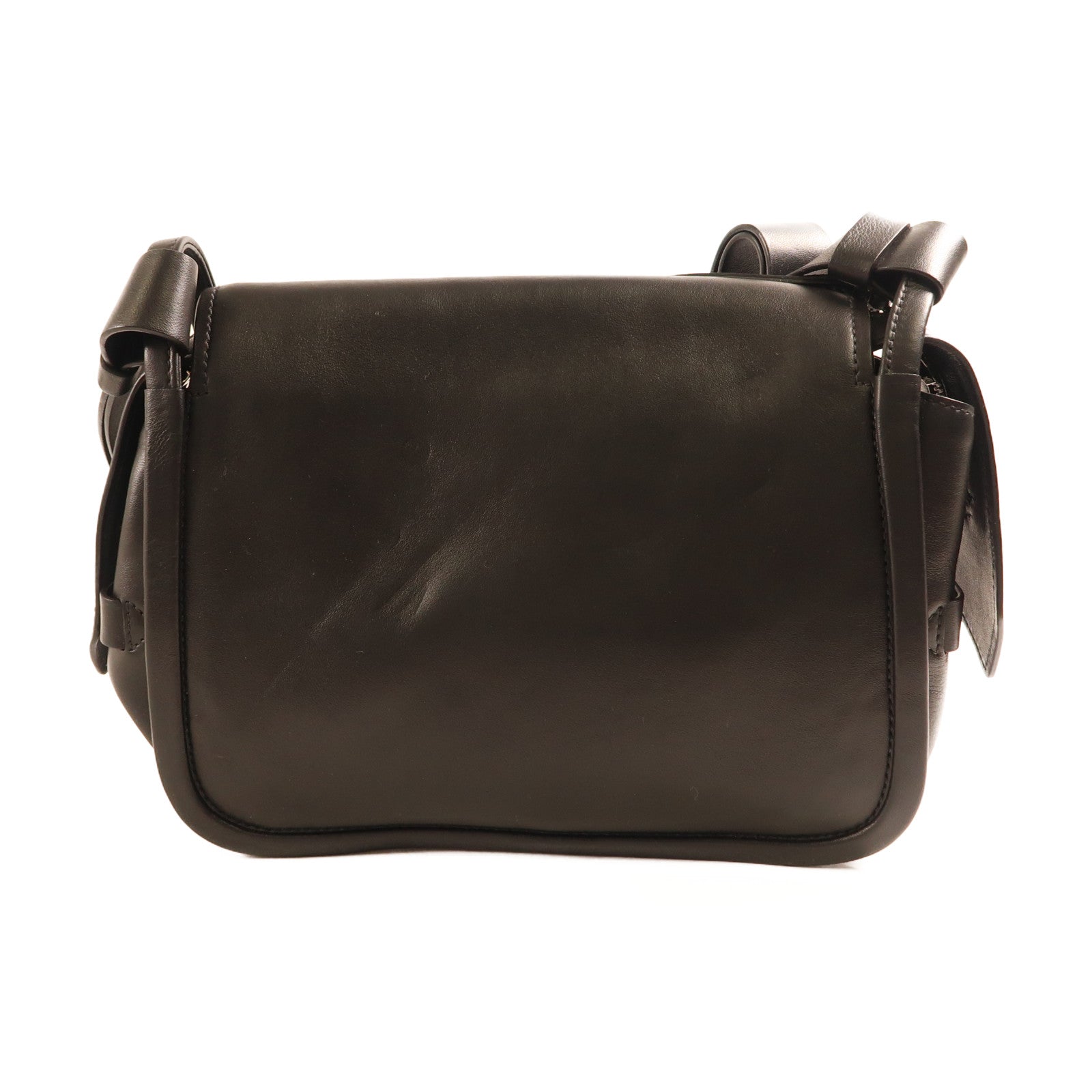PRADA 牛皮皮革Etiquette Bag銀扣肩背袋