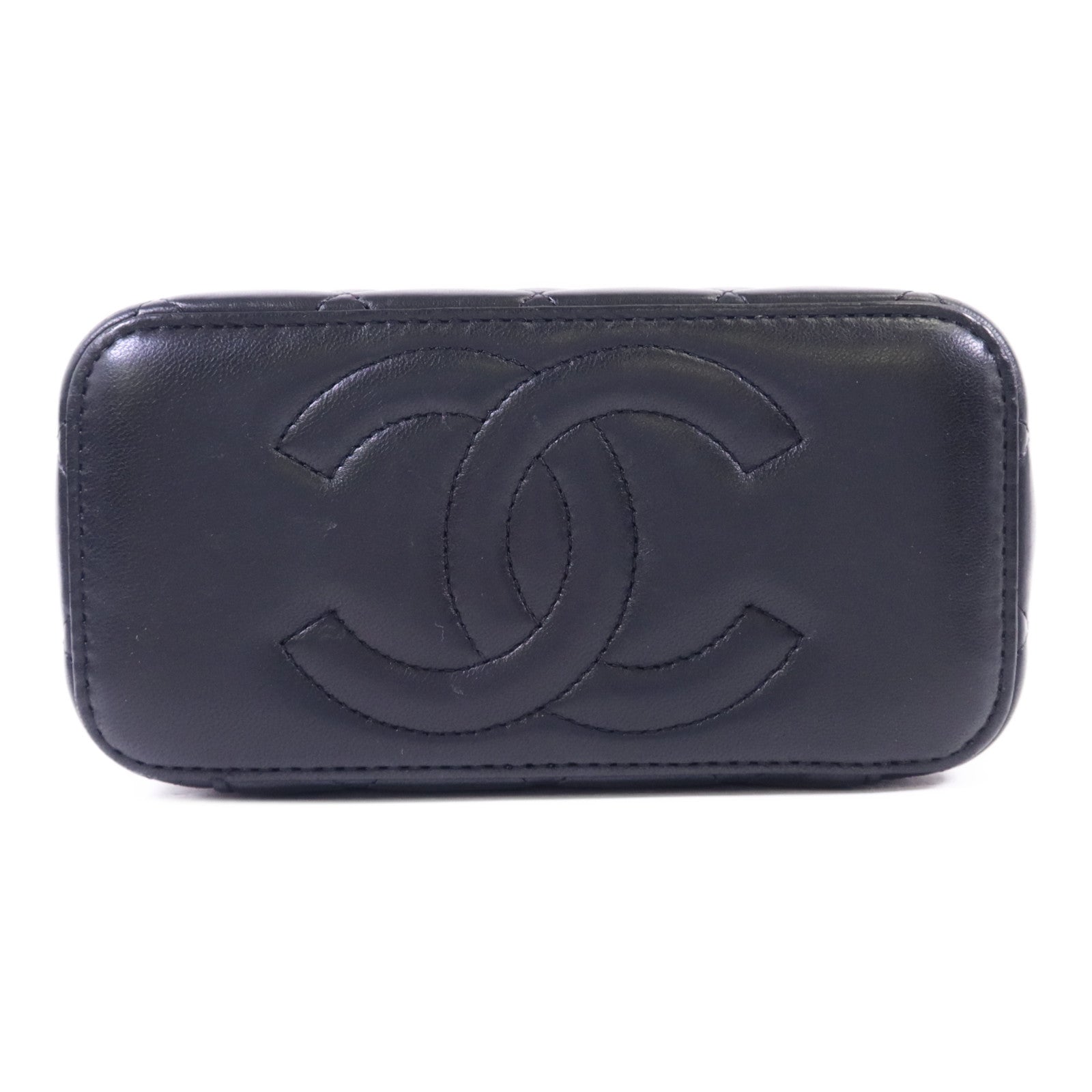 CHANEL 羊皮皮革Vanity Case金扣鏈帶肩背袋