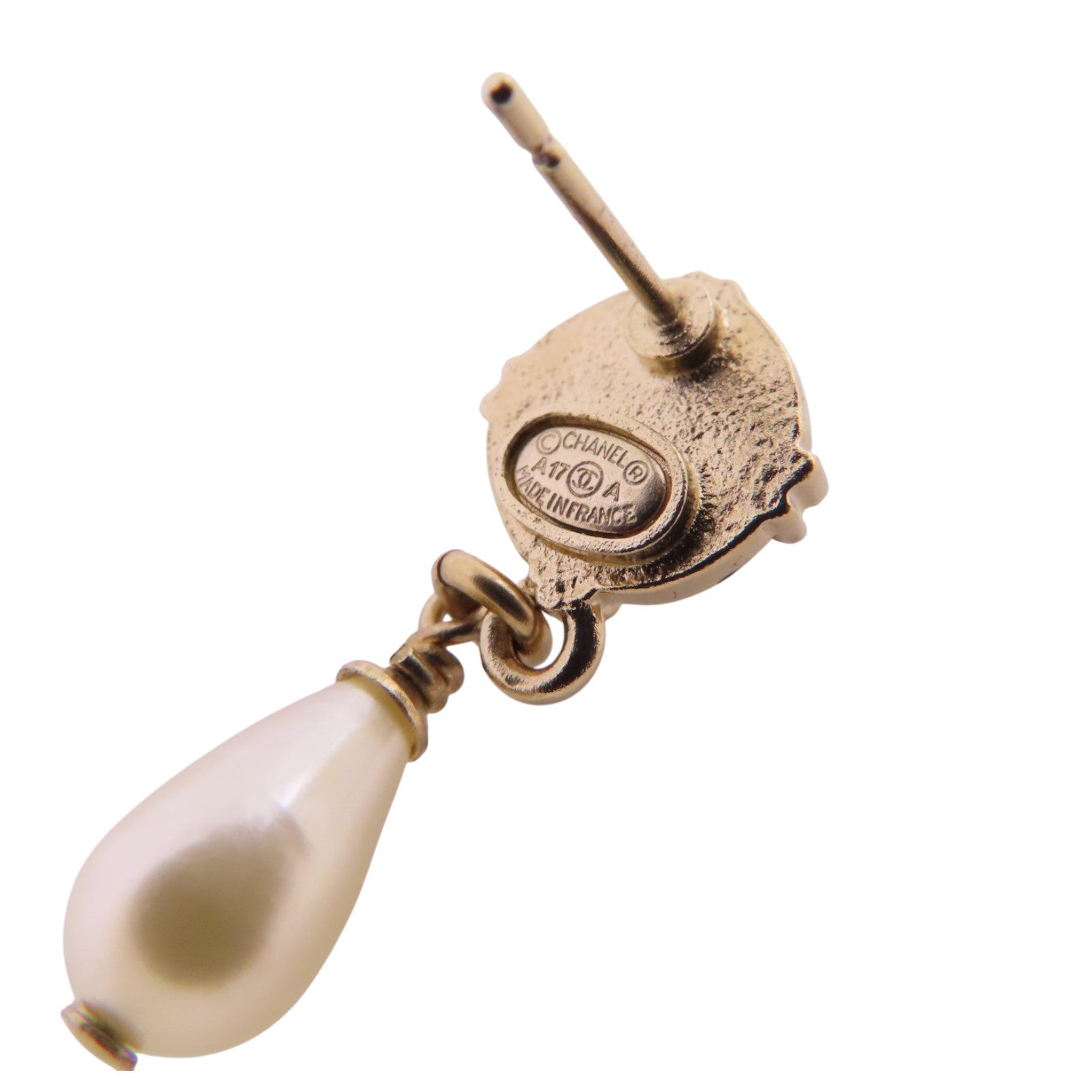 CHANEL 金屬/PVC Earrings金扣耳環