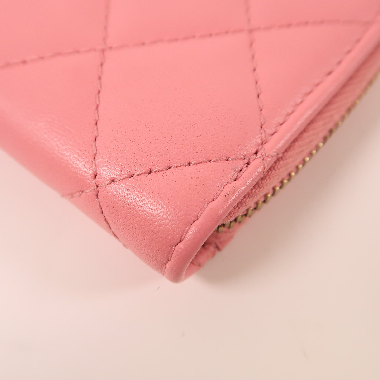 CHANEL 【激減優惠】羊皮皮革Card Case金扣卡片套