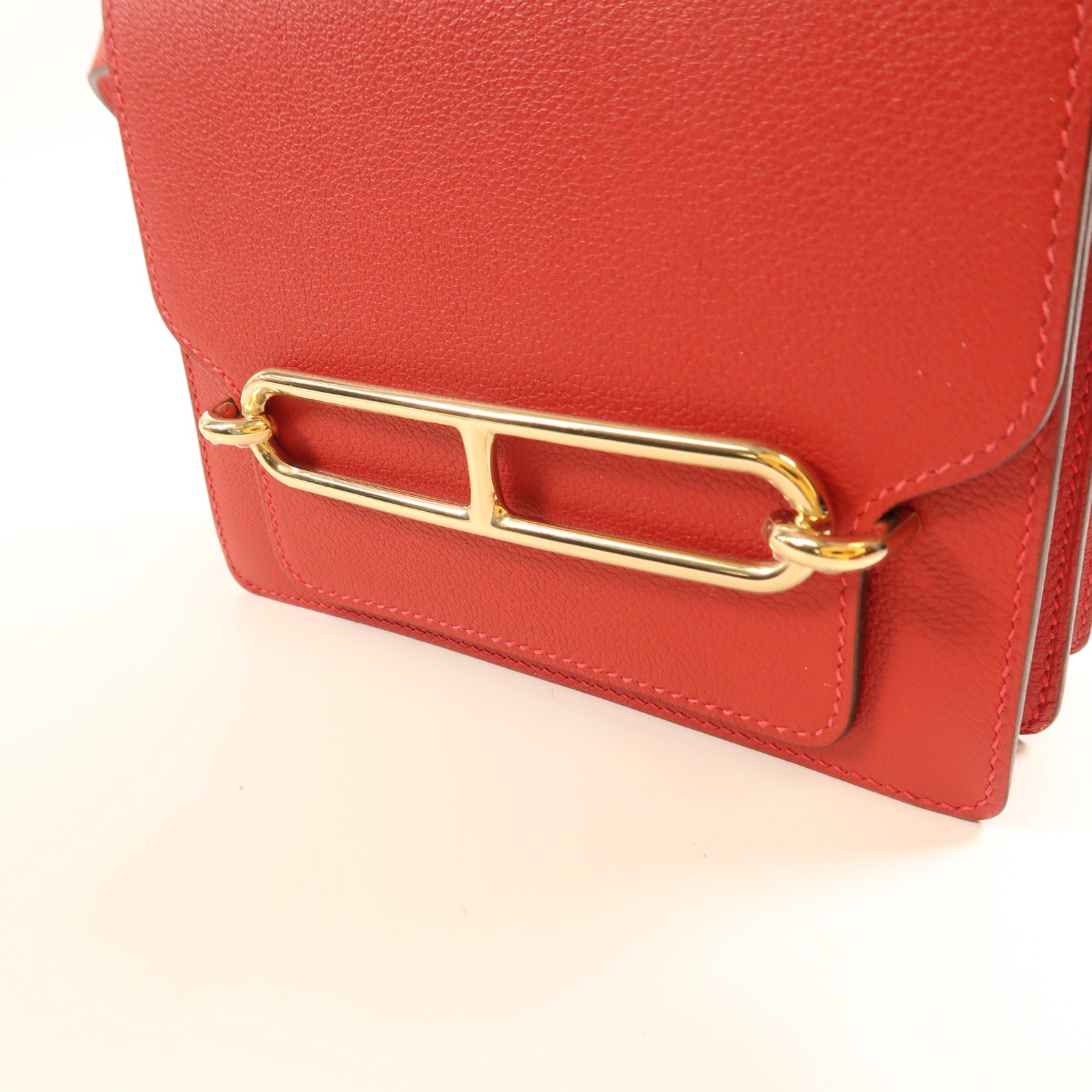 HERMES Evercolor皮革Mini Roulis金扣肩背袋