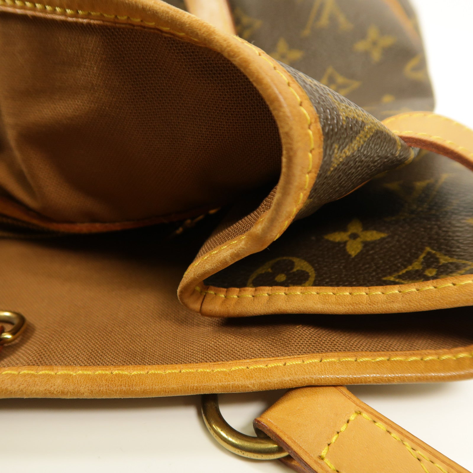 LOUIS VUITTON Monogram Batignolles金扣肩背袋棕色