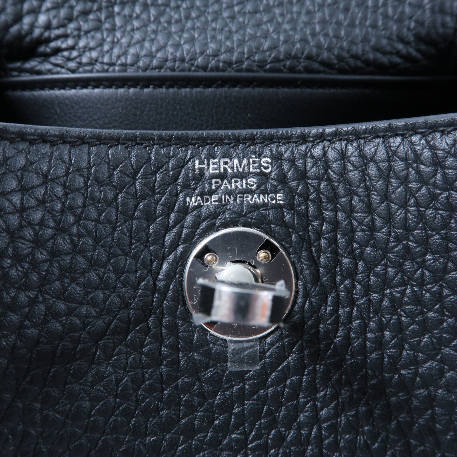 HERMES Clemence皮革Mini Lindy手挽肩背兩用袋Noir
