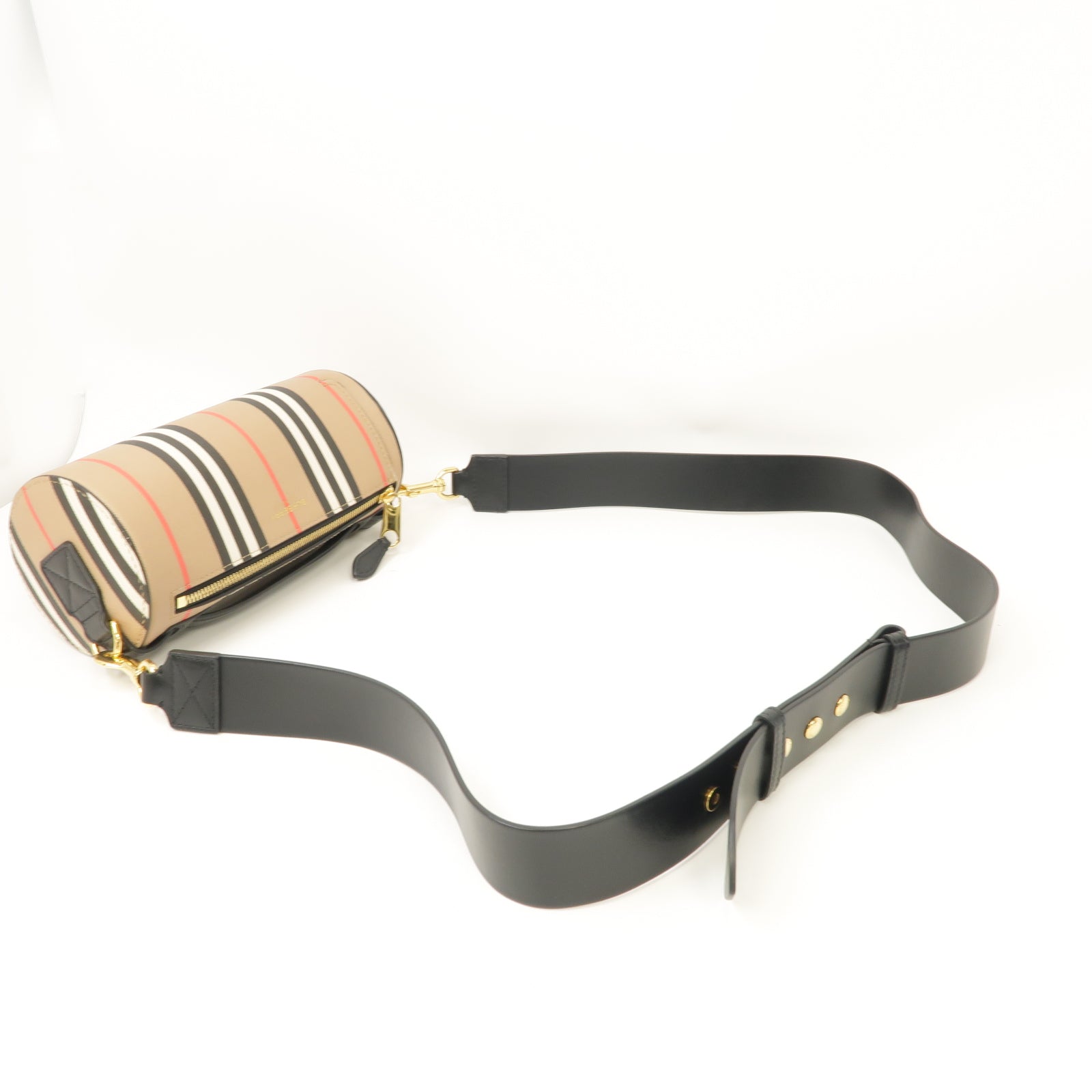 BURBERRY 塗層帆布2way Shoulder Bag金扣手挽肩背兩用袋米色